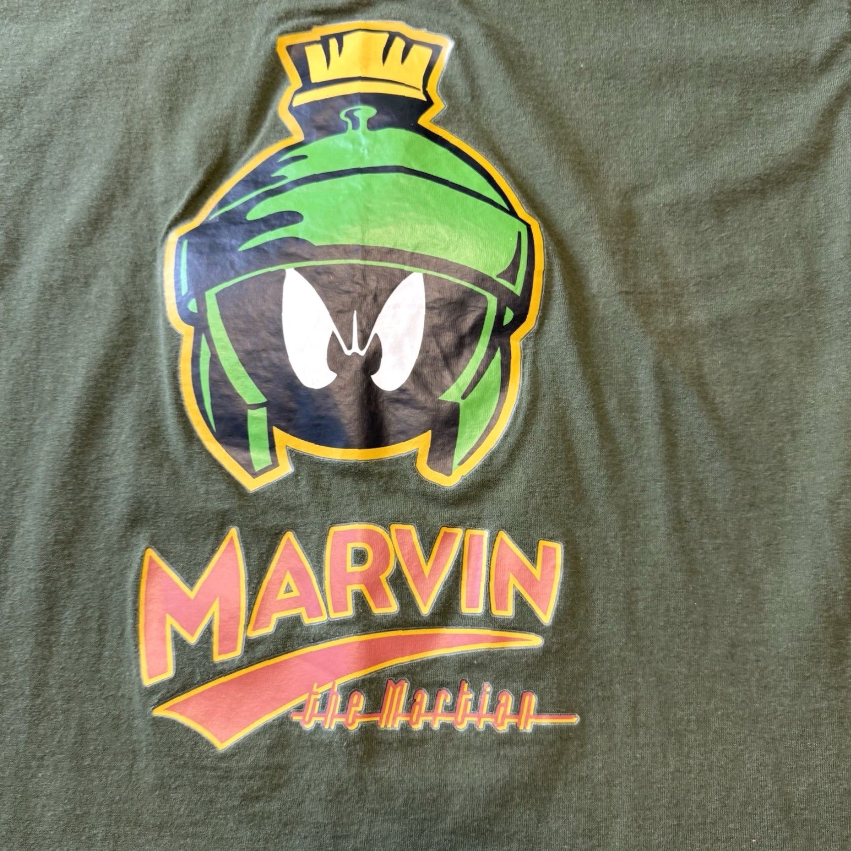 Vintage VINTAGE Warner Bros Marvin the Martian T-Shirt XL Unisex Adults Green 90s Looney Tunes Cartoon Graphic Print Short Sleeve Crew Neck Single Stitch Size US XL / EU 56 / 4 - 2 Thumbnail