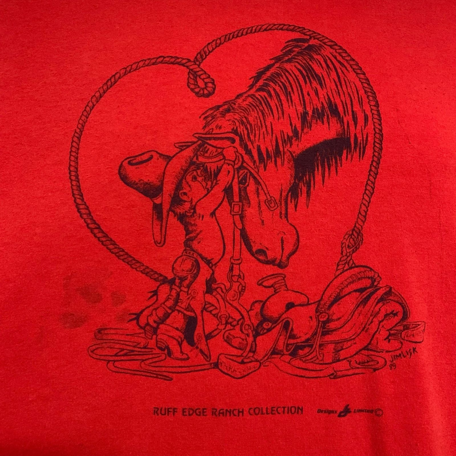 Tedman Vintage Jim Lisk 1989 Ruff Edge Ranch Single Stitch Size L Size US L / EU 52-54 / 3 - 3 Thumbnail
