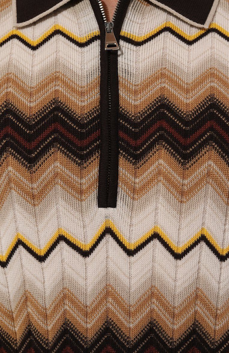 Missoni o1mle0925 Quarter Zip Long Sleeve Polo Knitwear Sweater Size US M / EU 48-50 / 2 - 5 Thumbnail