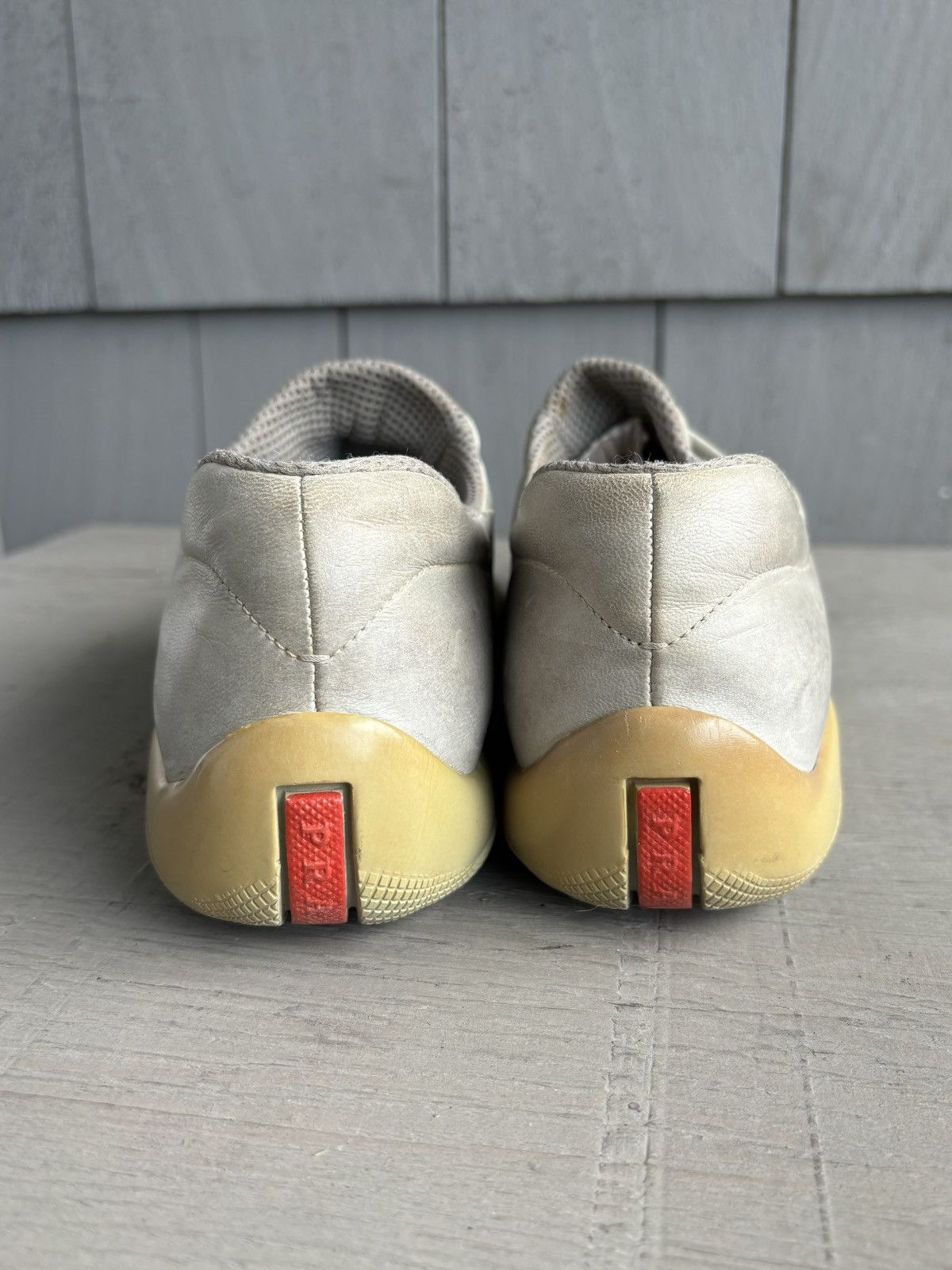 Prada × Vintage 2000s Prada Linea Rossa Slip On Sneakers Womens Y2K Mules Size US 7 / IT 37 - 19 Thumbnail