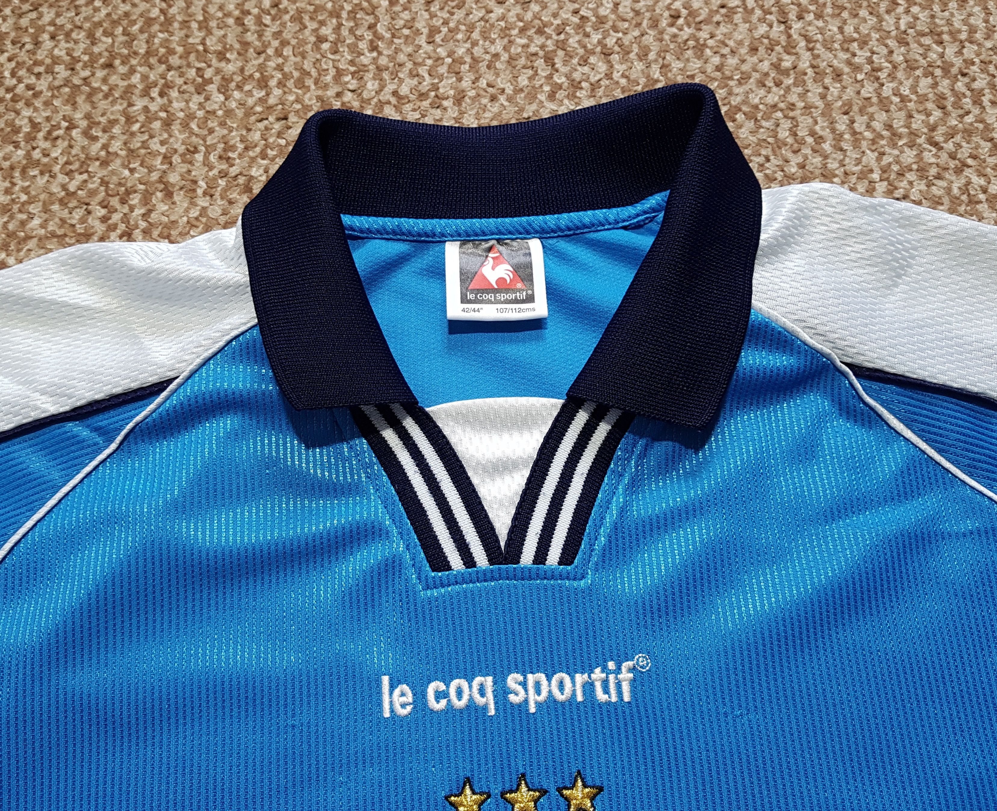 Le Coq Sportif Manchester City 1999-2001 Vintage Football Soccer Jersey XL Size US XL / EU 56 / 4 - 14 Thumbnail