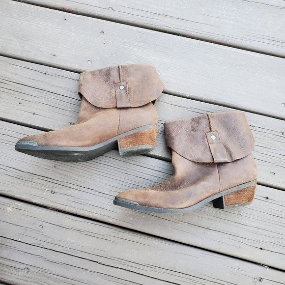 Designer × Ralph Lauren Ralph Lauren Denim & Supply Rafita Brown Oiled Leather Weste Size US 8.5 / IT 38.5 - 3 Thumbnail