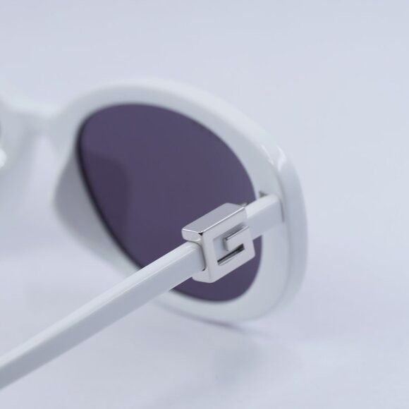Gucci Gucci GG1684SA 006 Sunglasses White Oval Frame, Grey Lenses Size ONE SIZE - 7 Thumbnail