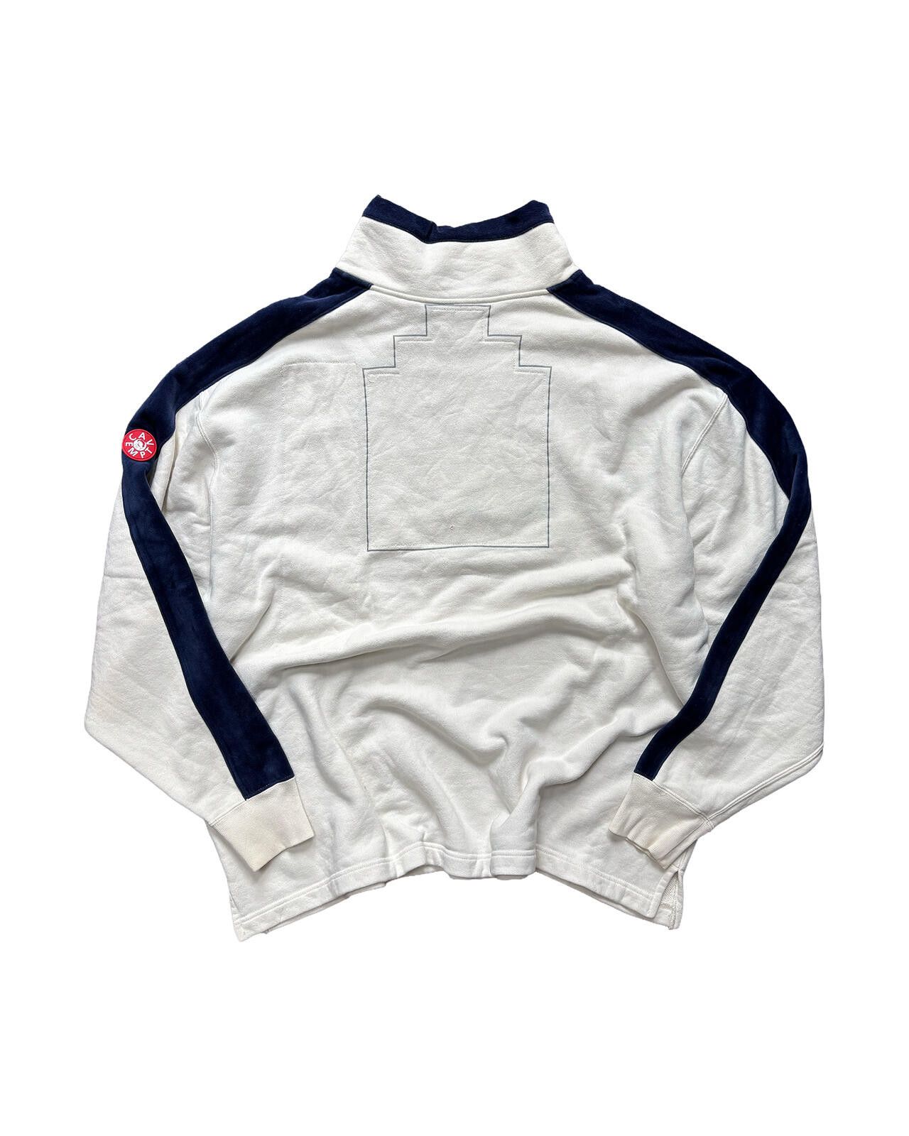 Cav Empt Cav Empt C.E Quarter Zip Sweatshirt White Blue Large Size US L / EU 52-54 / 3 - 5 Thumbnail