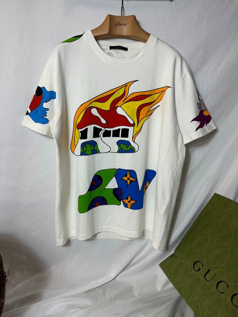 Louis Vuitton Colorful Cartoon Logo Short Sleeve T-Shirt - dmc Size US L / EU 52-54 / 3 - 1 Thumbnail