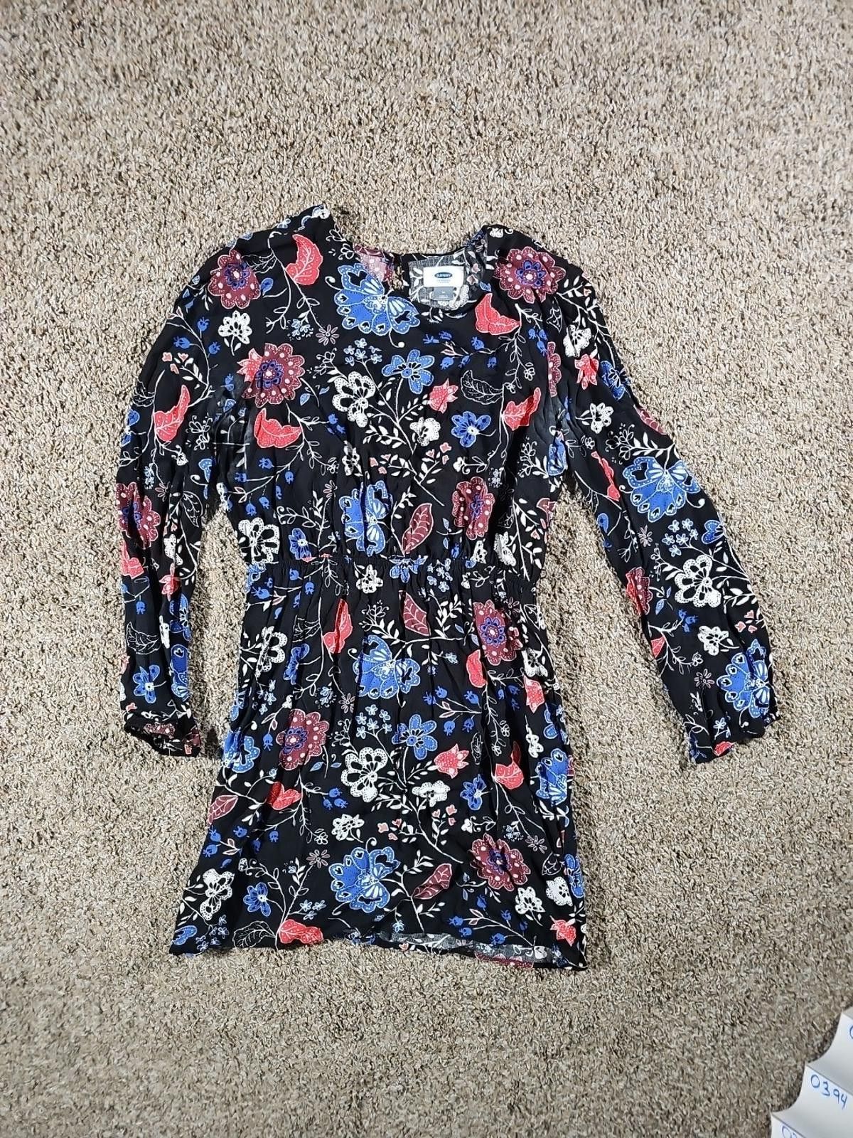 Old Navy Old Navy Tunic Shirt Dress Black Floral Lightweight Flowy M |  Grailed
