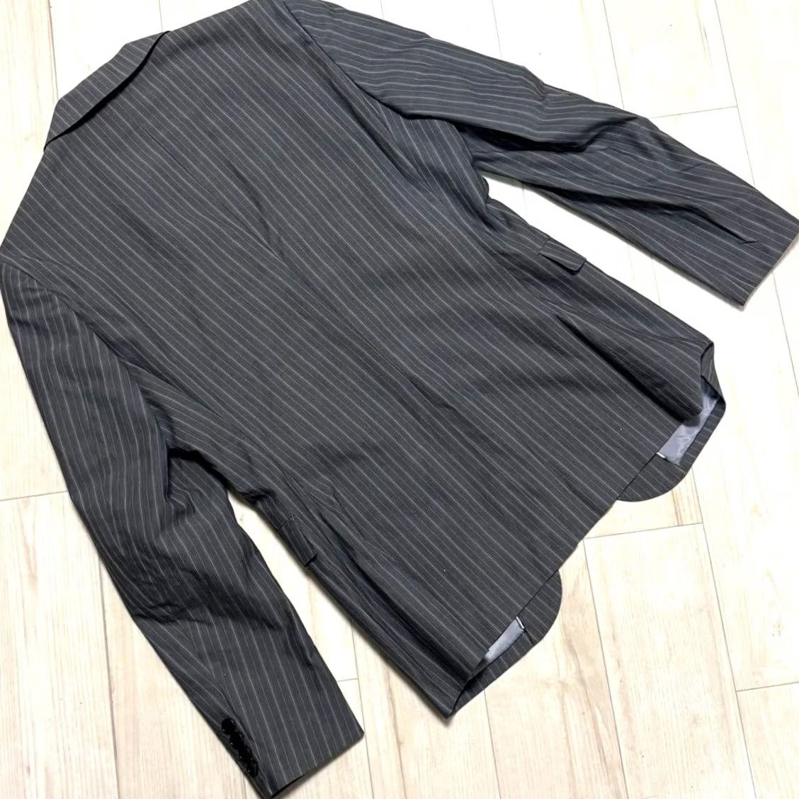 Yohji Yamamoto YOHJI YAMAMOTO X A.A.R RENOWN TAILORED JACKET GRAY COTTON STRIPE MEN SIZE M USED Size US M / EU 48-50 / 2 - 3 Thumbnail
