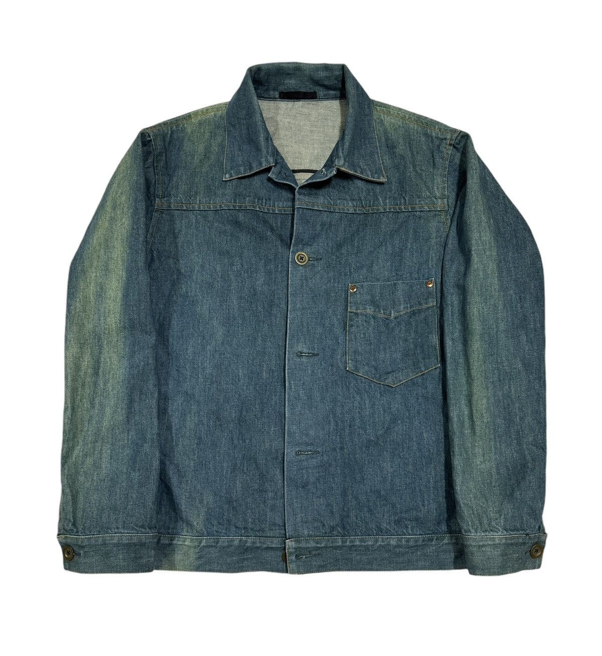 Needles × Nepenthes Vtg🔥Nepenthes Type-1 Trucker Sunfaded With Patina Jacket Size US L / EU 52-54 / 3 - 2 Thumbnail