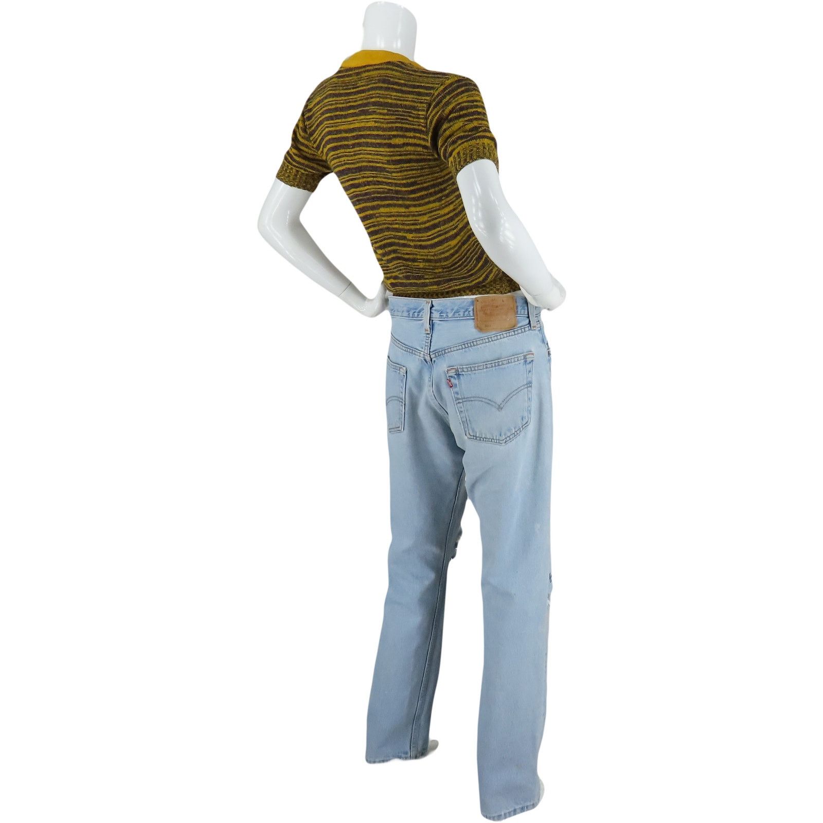Levi's 90s Vintage Levi's 501 Light Wash Festival Mom Denim Jeans Size US 32 / EU 48 - 5 Thumbnail