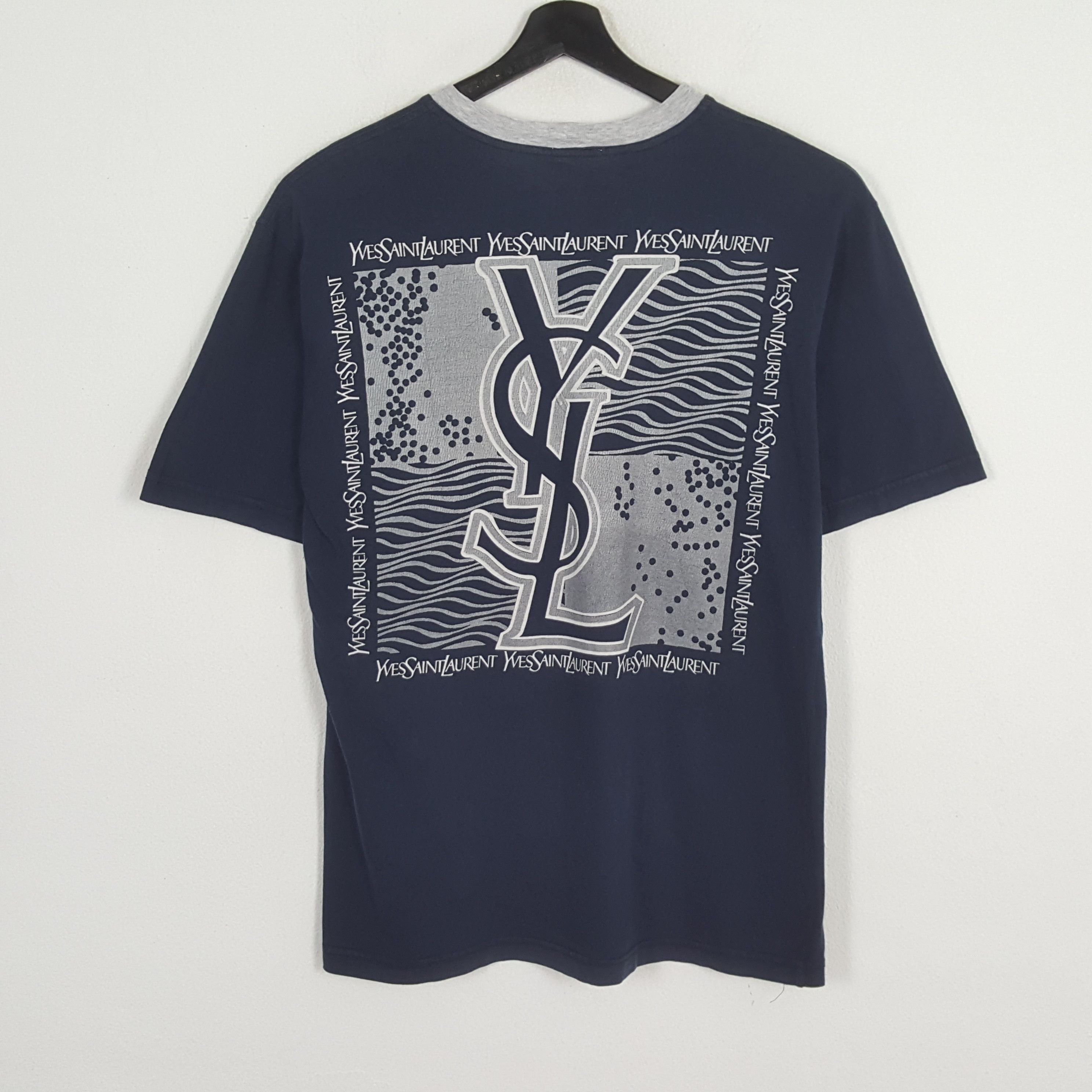 Vintage × Yves Saint Laurent YVES SAINT LAURENT YSL Logo Design Fashion Brand Tshirt Size US L / EU 52-54 / 3 - 1 Thumbnail