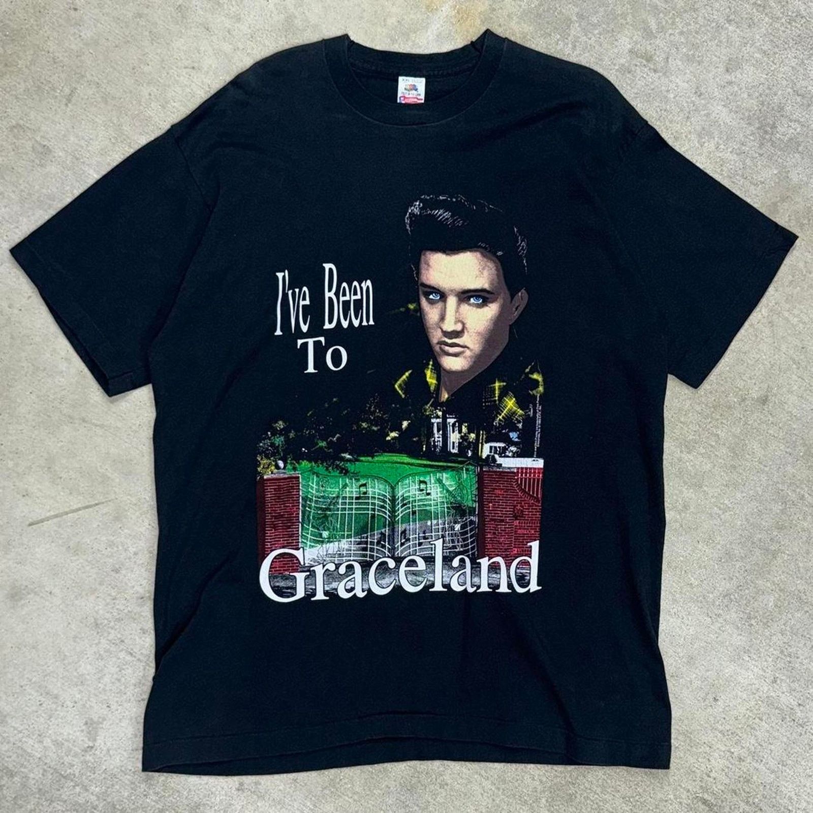 Fruit Of The Loom XXL - Vintage 90s elvis presley graceland big face t-shirt Size US XXL / EU 58 / 5 - 1 Thumbnail
