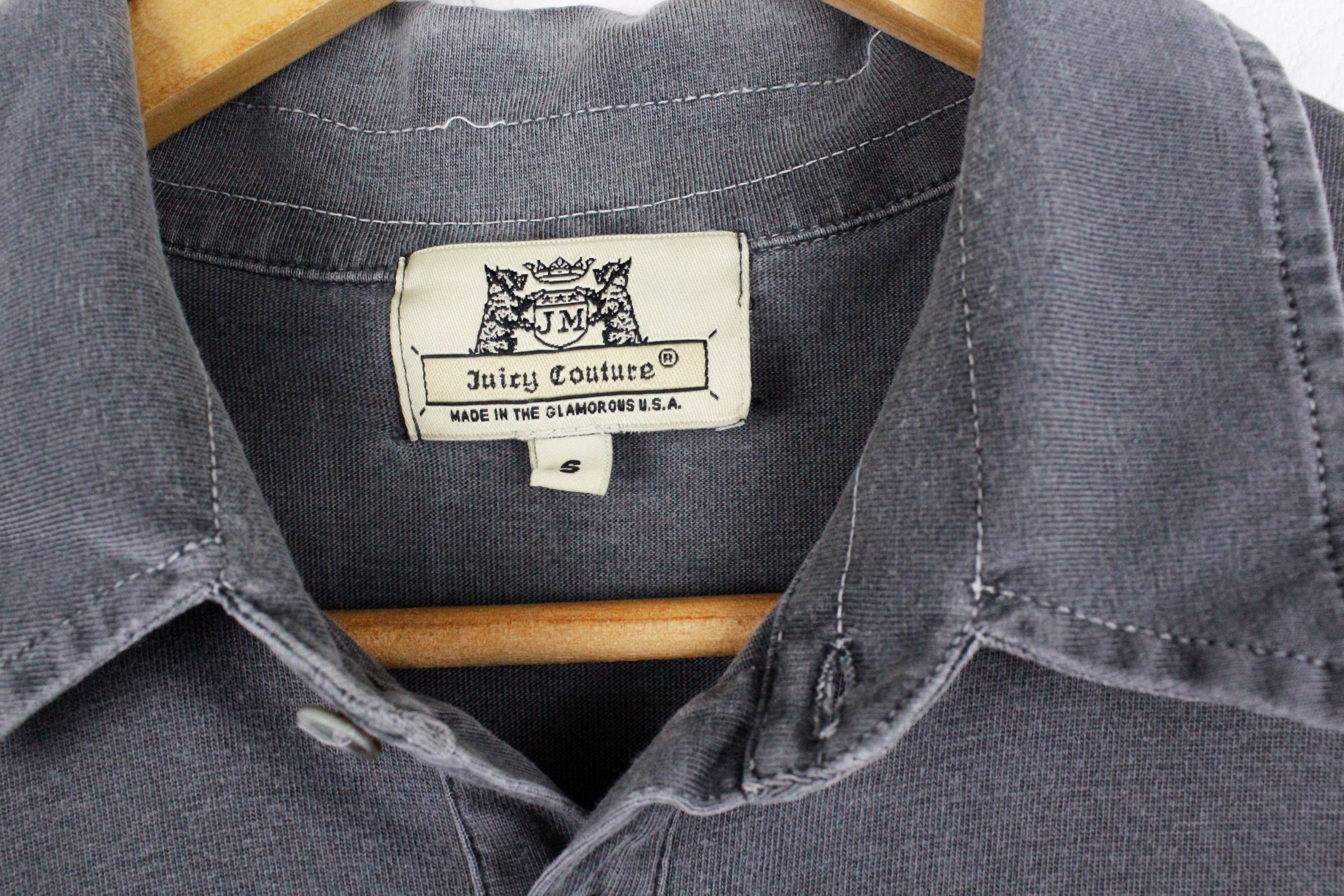 Juicy Couture Jeans Juicy Couture Pale Washed Gray Logo Polo Shirt Y2K Size US S / EU 44-46 / 1 - 3 Thumbnail