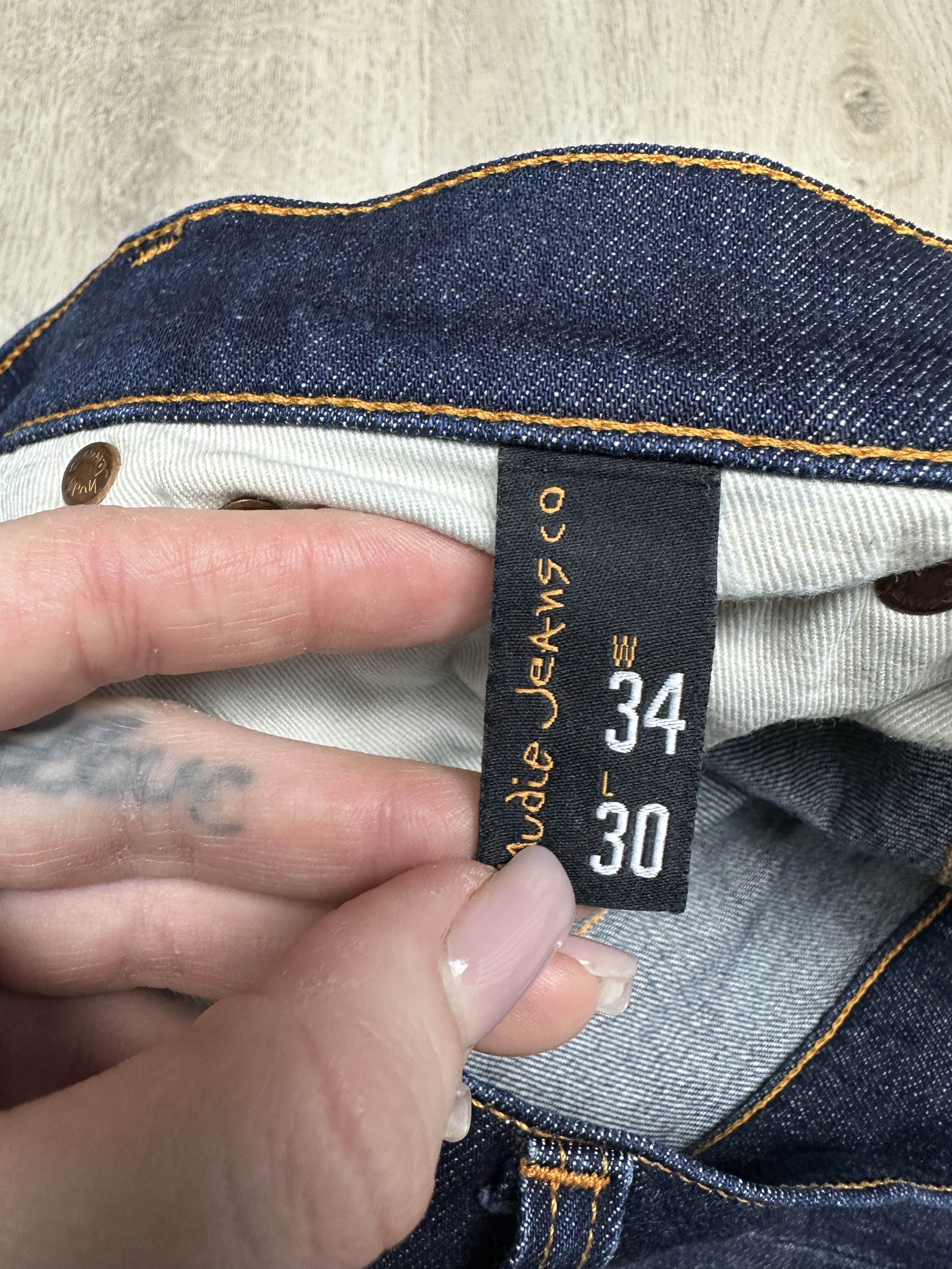 Nudie Jeans Nudie Jeans Grim Tim Mens Denim Pants Jeans Size US 34 / EU 50 - 10 Thumbnail