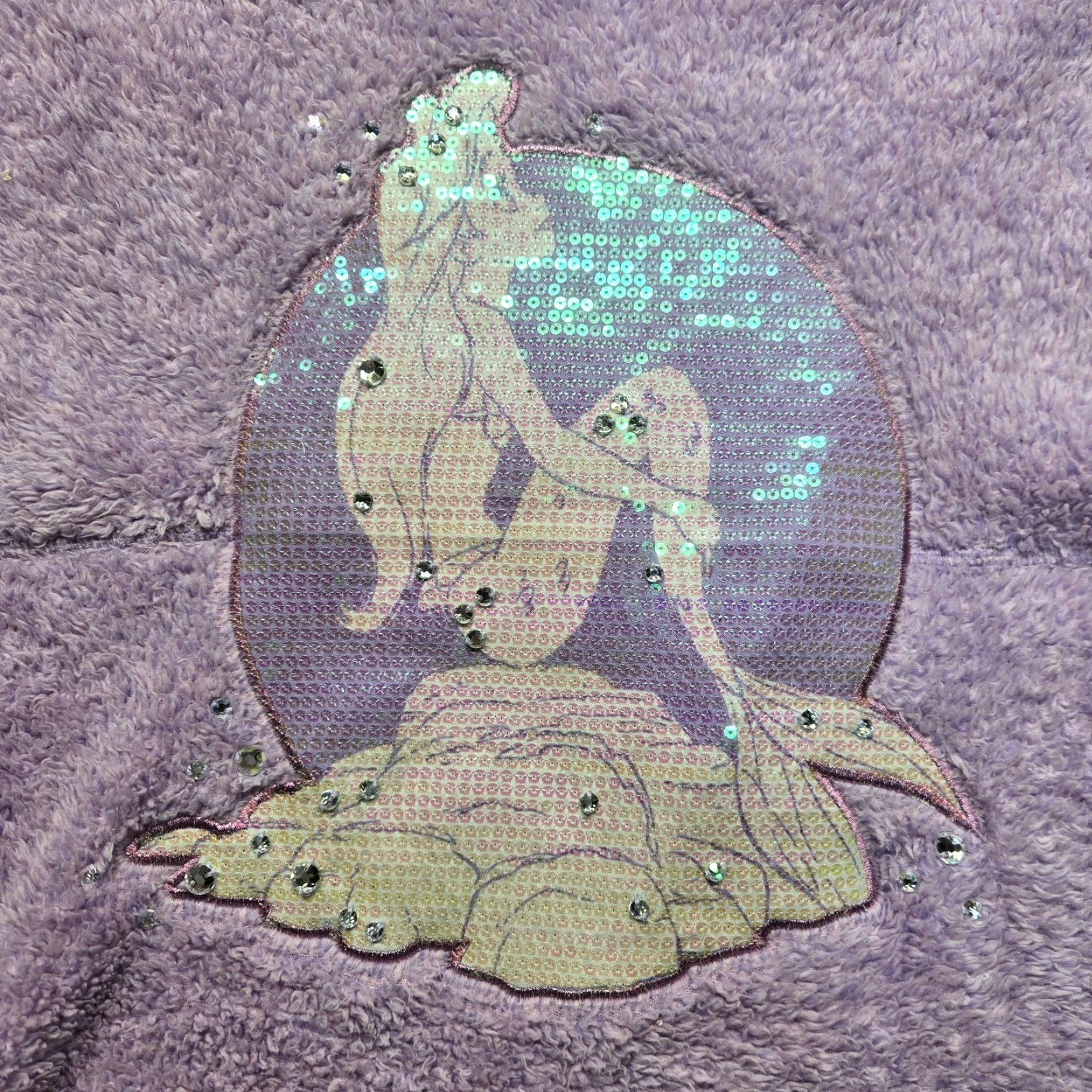 Disney DISNEY The Little Mermaid Anniversary Spirit Jersey Fuzzy Fleece Purple Size XL Size XL / US 12-14 / IT 48-50 - 2 Thumbnail