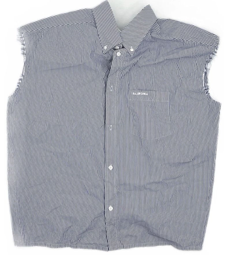 Balenciaga Balenciaga size 34 Sleeveless striped shirt, blue and whit Size XS / US 0-2 / IT 36-38 - 1 Thumbnail
