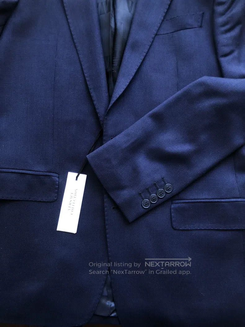 Versace Versace Navy blue suit top Size 48S - 4 Thumbnail
