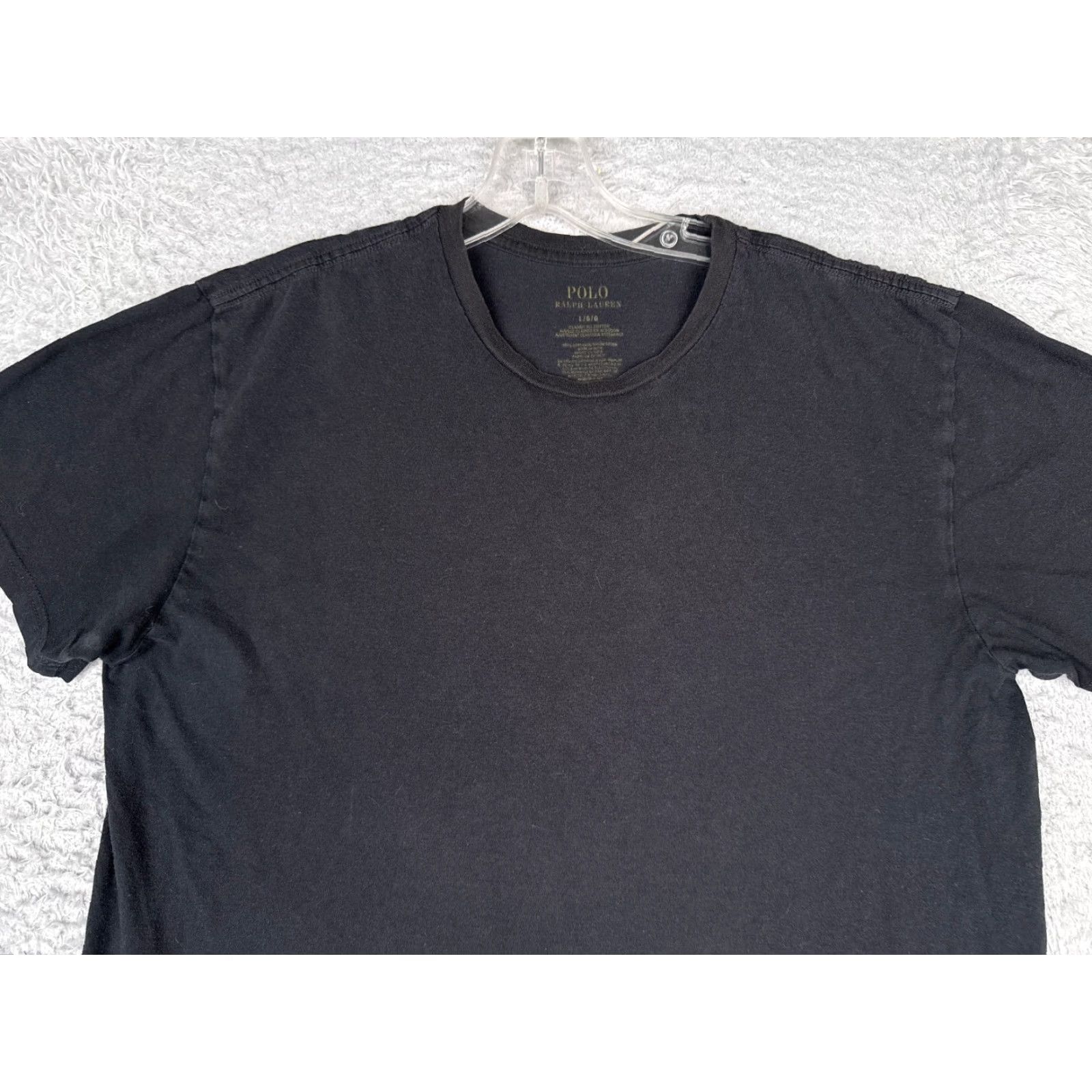 Ralph Lauren VINTAGE Polo Ralph Lauren Shirt Adult Large Black Short Sleeve Crew Neck Cotton Size US L / EU 52-54 / 3 - 4 Thumbnail
