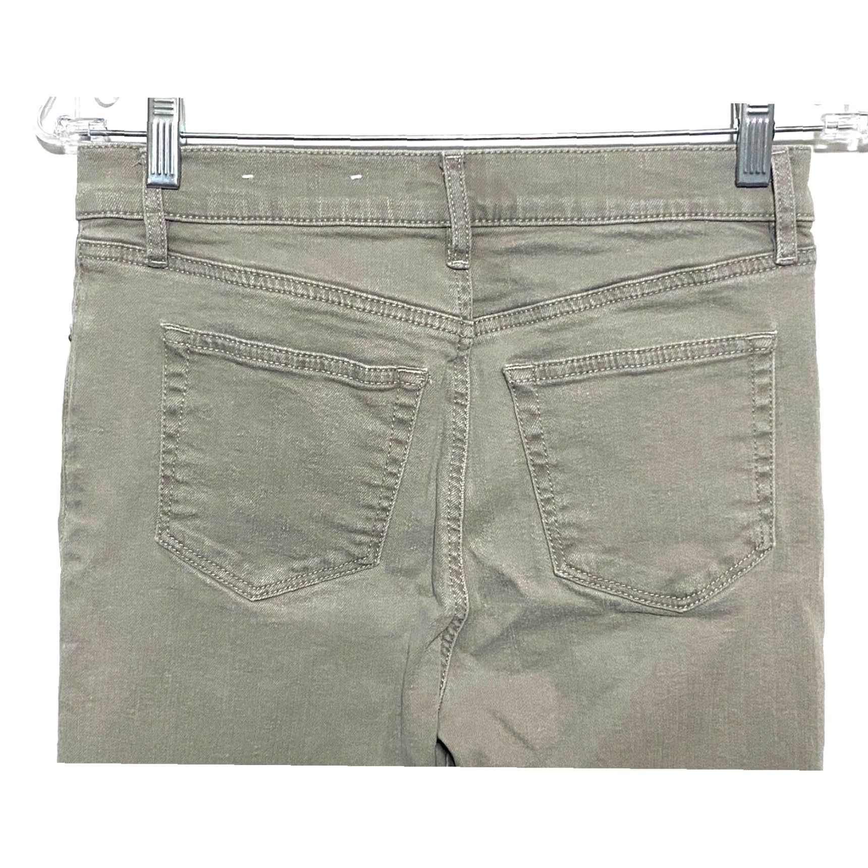 Ann Taylor LOFT High Rise Slim Straight Jeans Women 0 Casual Office Stretch Classic Preppy Denim 5-Pocket Tan Slim Regular Inseam 25.5 in Jeans Size 25" / US 0 / IT 36 - 4 Thumbnail