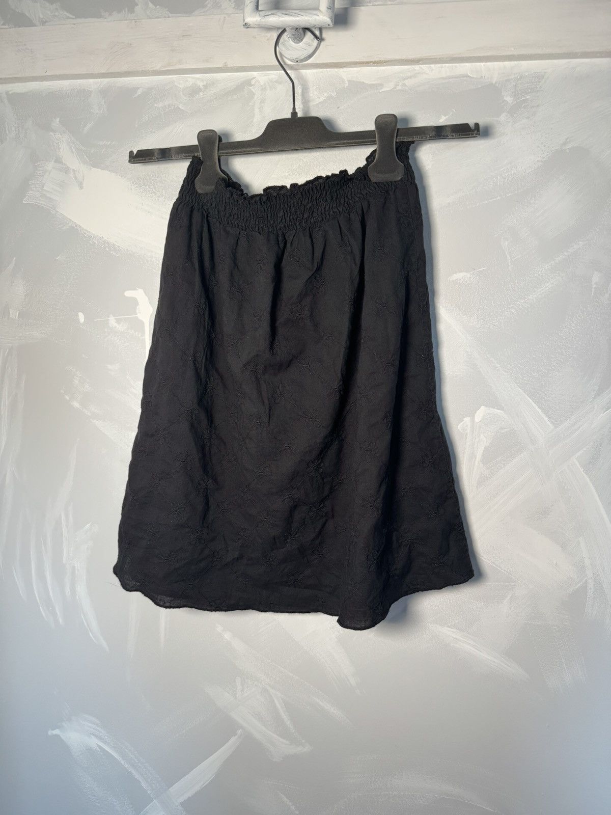 Vintage Bluenotes Black Flower Embrodiery Skirt Cotton Vintage Size 30" / US 8 / IT 44 - 5 Thumbnail