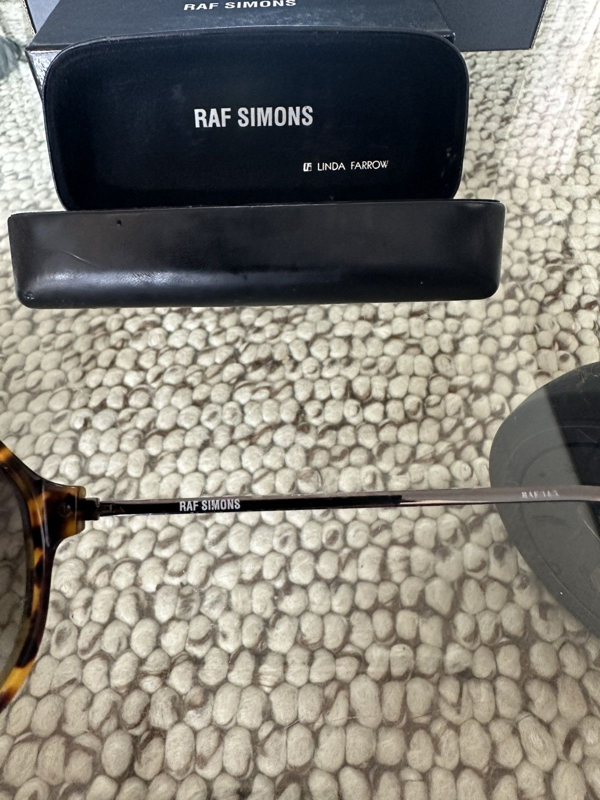 Linda Farrow × Raf Simons RAF SIMONS x Linda Farrow SS2009 Tortoise Aviator Sunglasses Size ONE SIZE - 4 Thumbnail