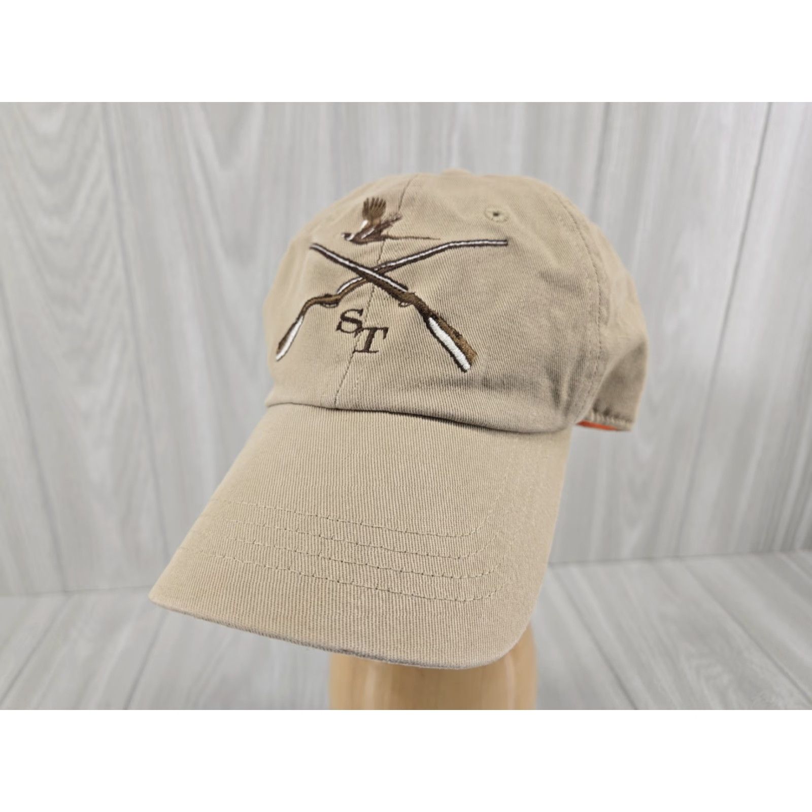 Southern Tide Southern Tide Cap Hunter Embroidered Cotton Adjustable Tan Baseball Cap Mens L Tan Embroidered Hunting Cap Size ONE SIZE - 2 Thumbnail