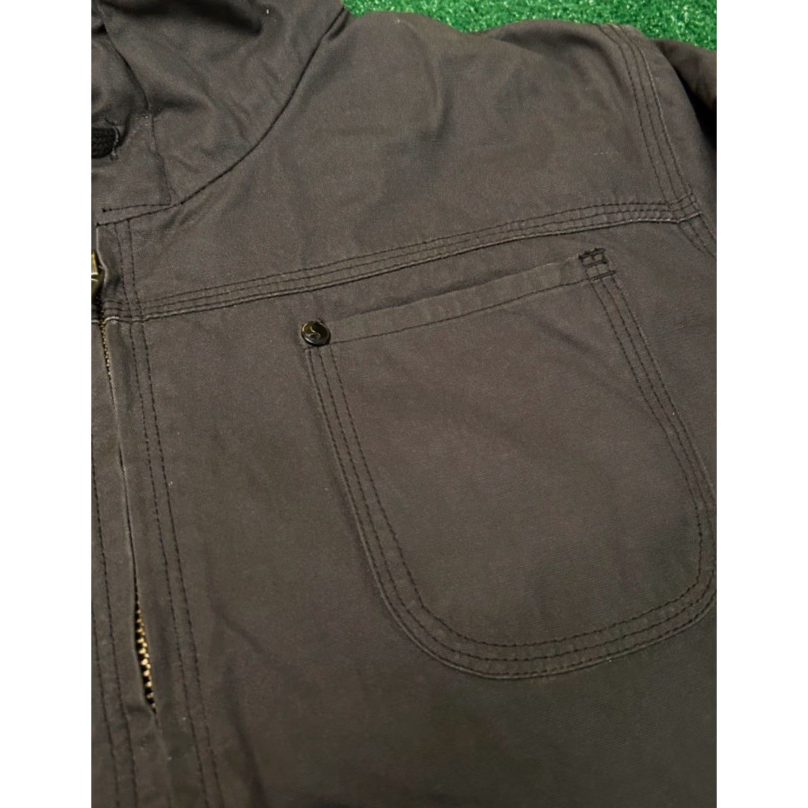 Vintage VINTAGE DVS Skater Waxed Canvas Work Wear Detroit Hoodie Jacket L Mens Black 90s Y2K Punk Grunge Hip Hop Waxed Hooded Full Zip Size US L / EU 52-54 / 3 - 2 Thumbnail