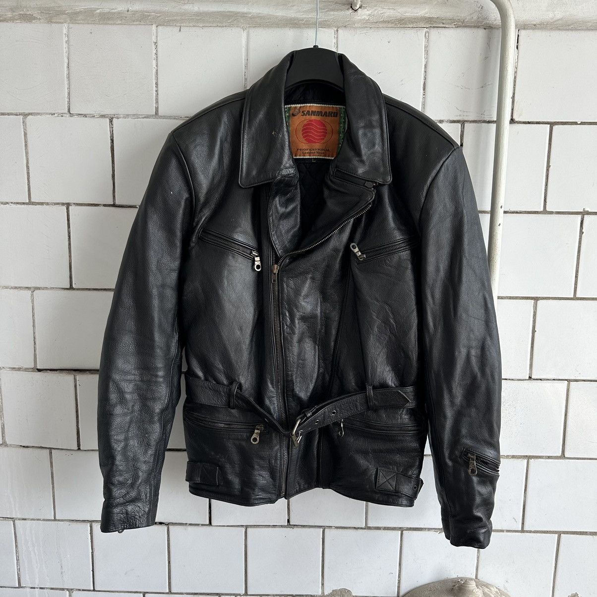 Vintage Vintage Moto Leather Jacket Style USA 90s Y2K Size US L / EU 52-54 / 3 - 1 Thumbnail