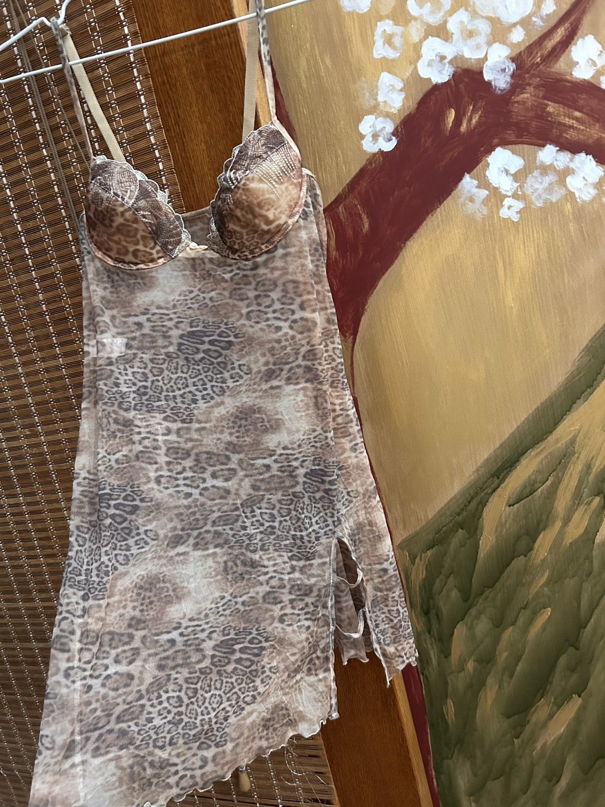 Pierre Cardin Vintage Pierre Cardin Sheer Leopard Print Slip Dress Bustier Size S / US 4 / IT 40 - 3 Thumbnail