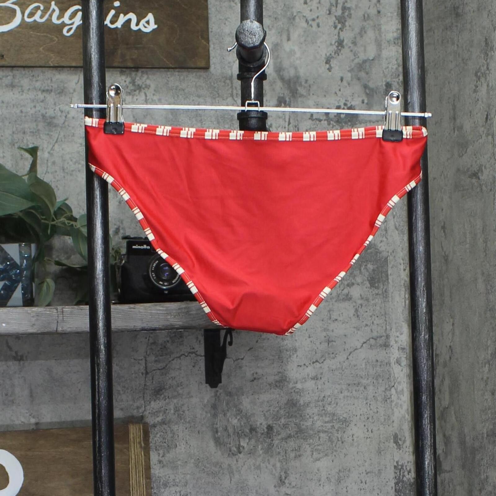 Aquascutum Aqua On Waistband Swim Bikini Bottoms Red See Measurements Size ONE SIZE - 2 Thumbnail