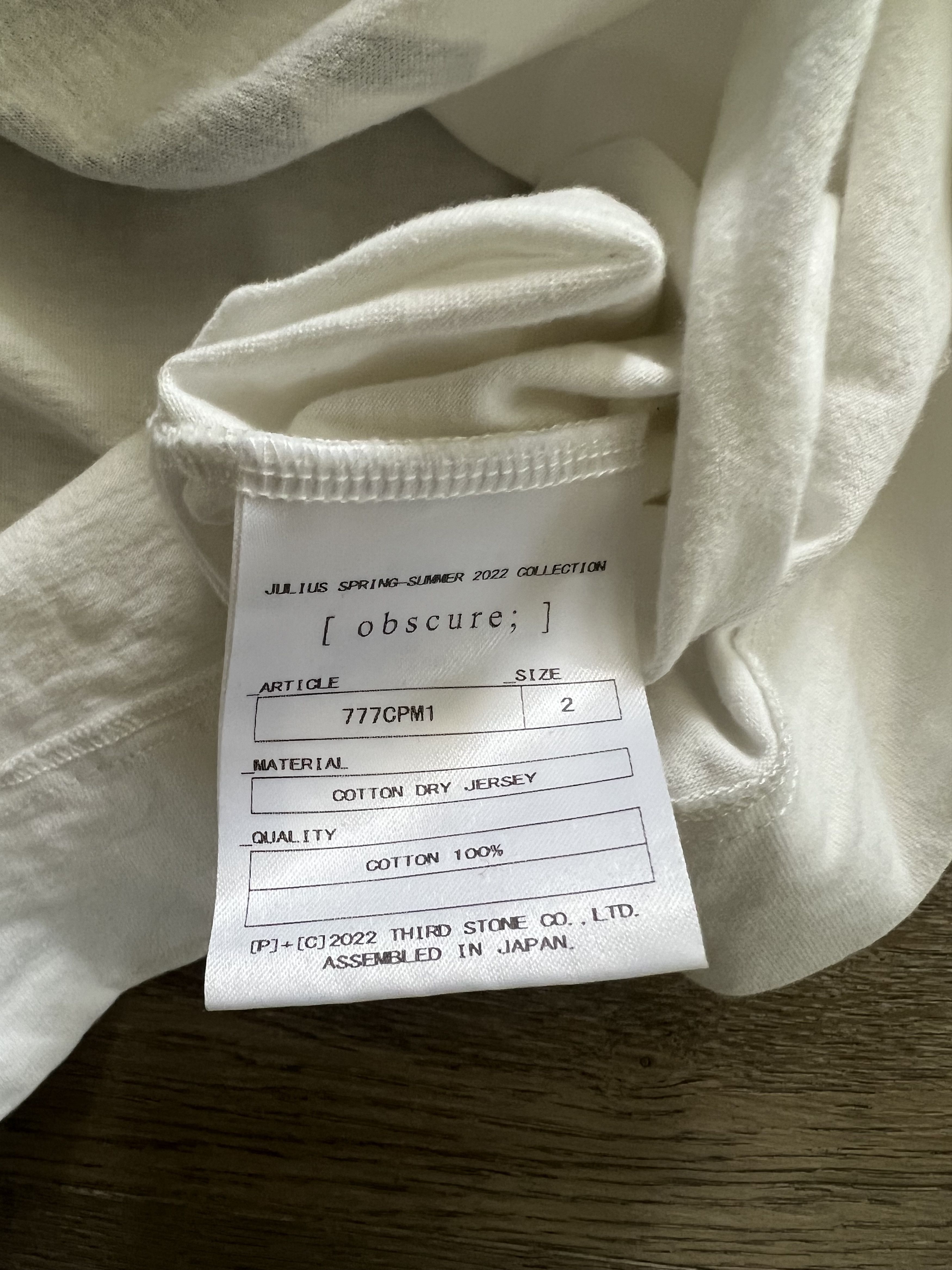 Julius Julius Spring Summer 2022 - obscure T Shirt Size US M / EU 48-50 / 2 - 3 Thumbnail