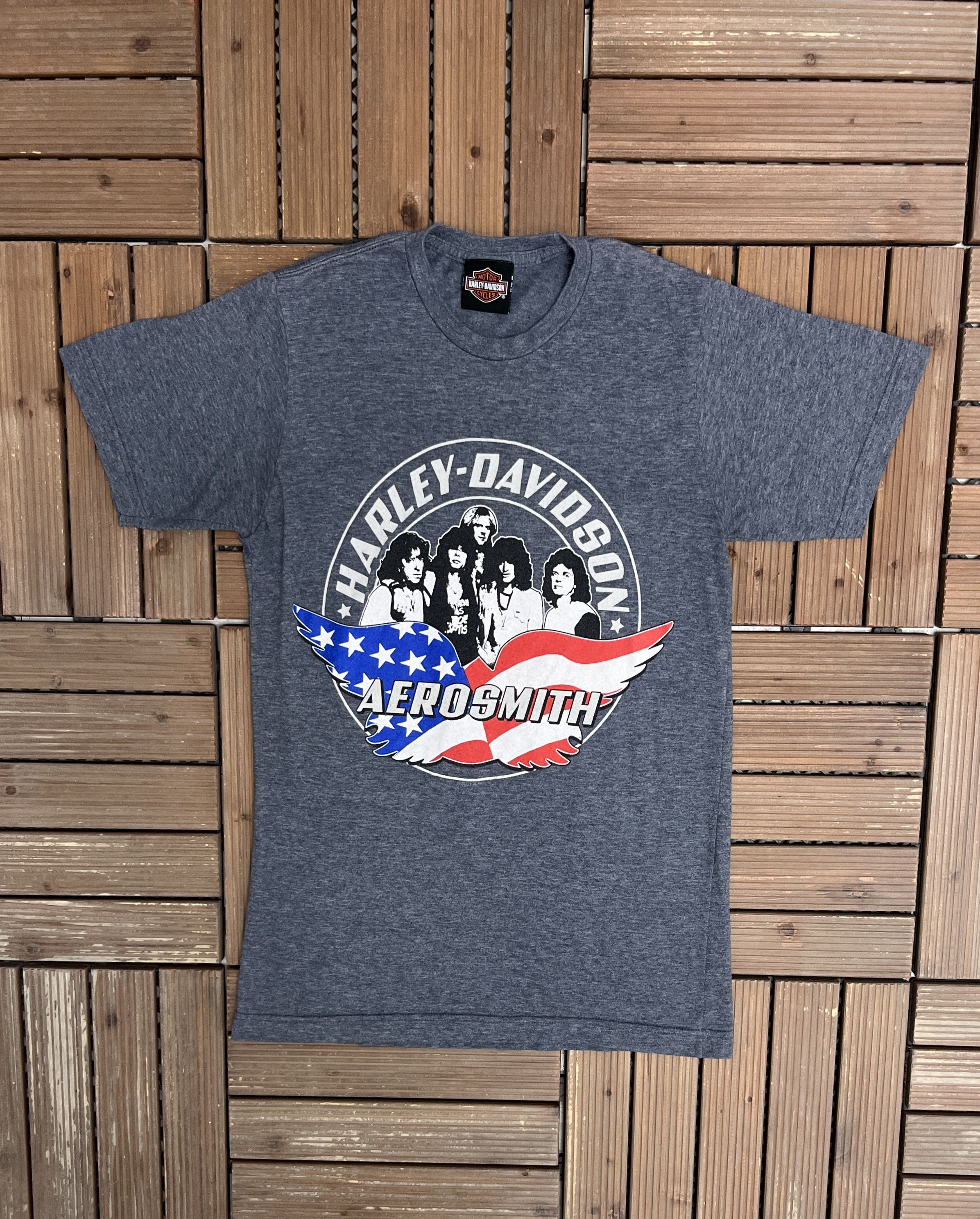 Vintage Harley Davidson Aerosmith Vintage Grey T-Shirt Tee Size US S / EU 44-46 / 1 - 1 Thumbnail