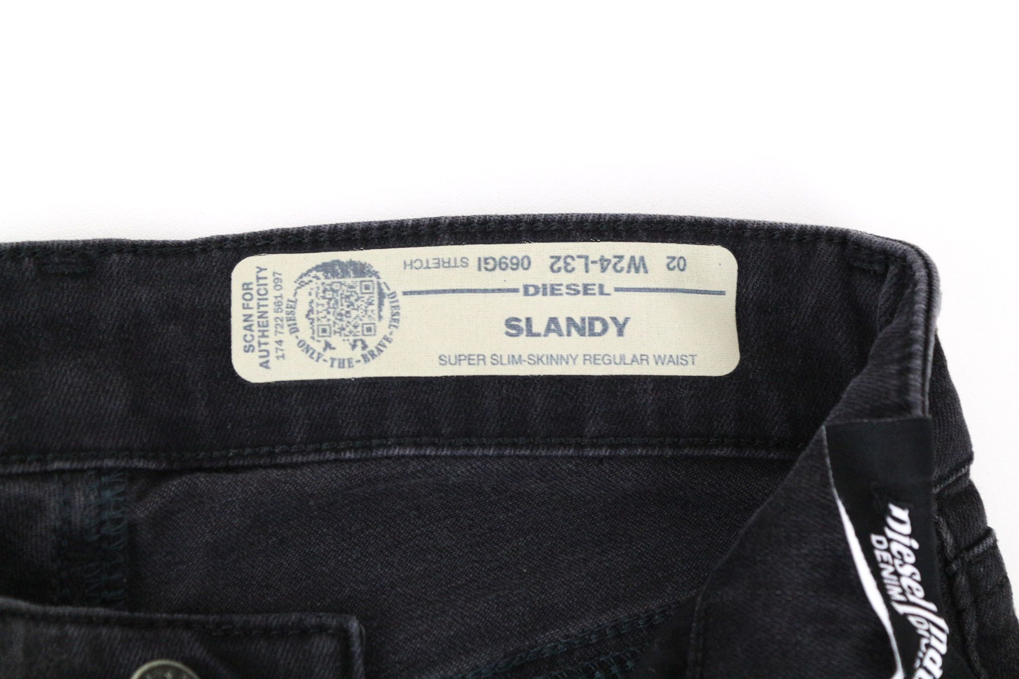 Diesel SLANDY 069GI W24/L32 Black Girls Jeans 70943 Size 24" / US 00 / IT 34 - 8 Thumbnail