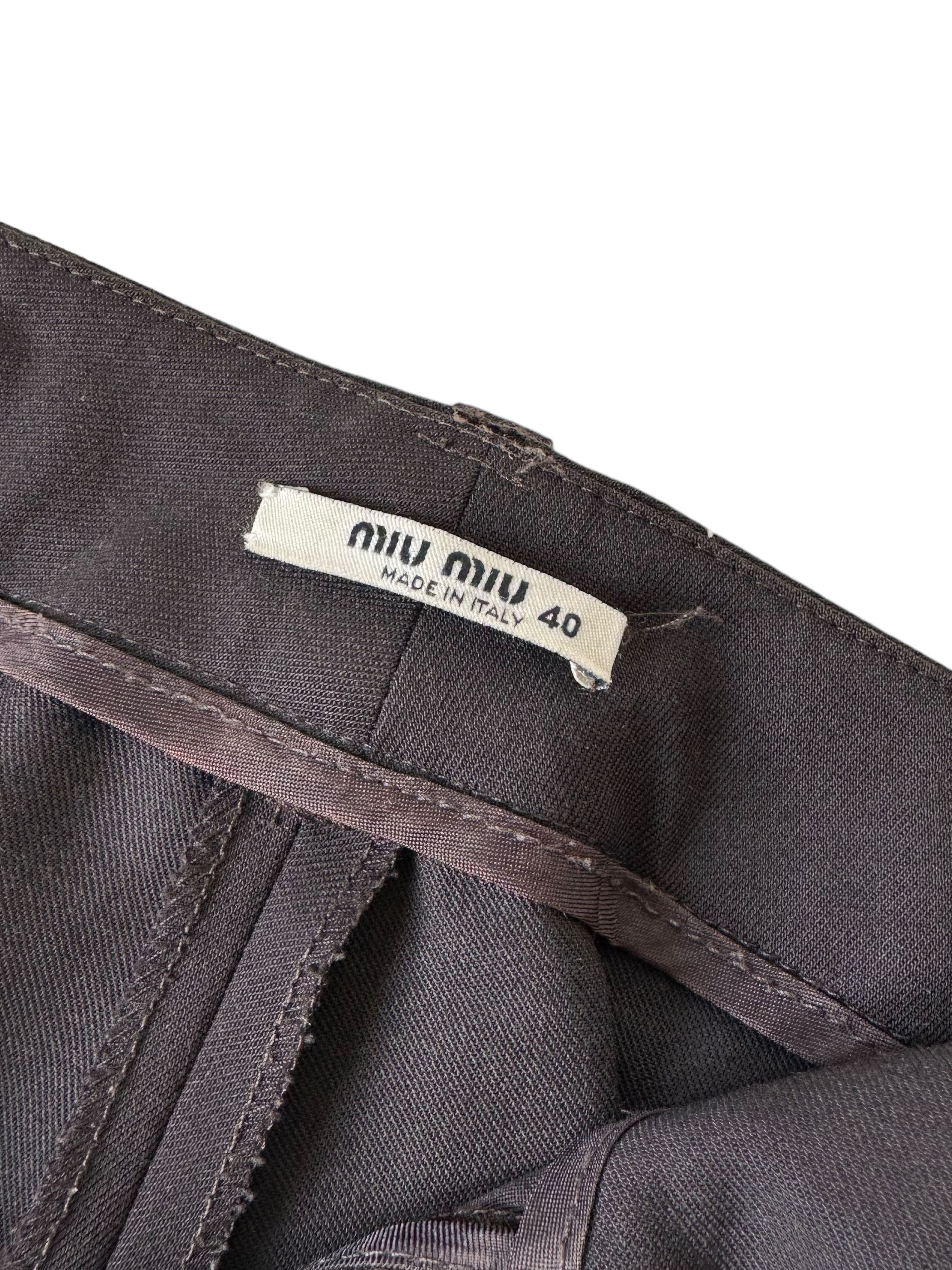 Miu Miu y2k Vintage MIU MIU Low Rise Wool Pants IT40/US4/S Size 27" / US 4 / IT 40 - 3 Thumbnail