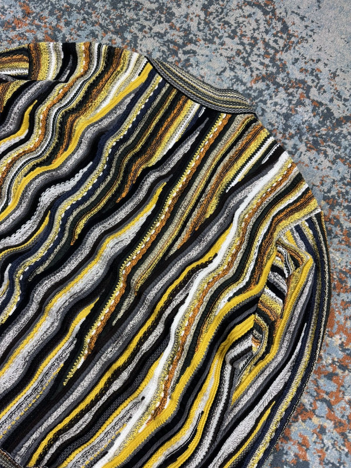 Carlo Colucci × Vintage Vintage 90s Carlo Colucci crazy cardigan coogi style Size US L / EU 52-54 / 3 - 6 Thumbnail