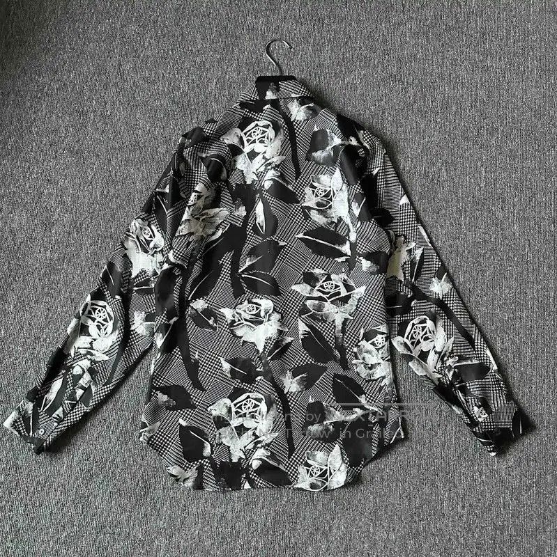 Dior Dior Black and Gray Silk Long Sleeve Shirt . Size US M / EU 48-50 / 2 - 4 Thumbnail