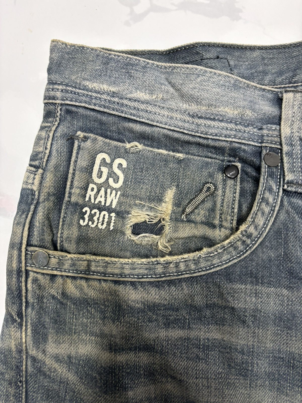 G-Star 🔥G-STAR RAW HOMELESS DISTRESSED DENIM UNDERCOVER STYLE Size US 35 - 11 Thumbnail