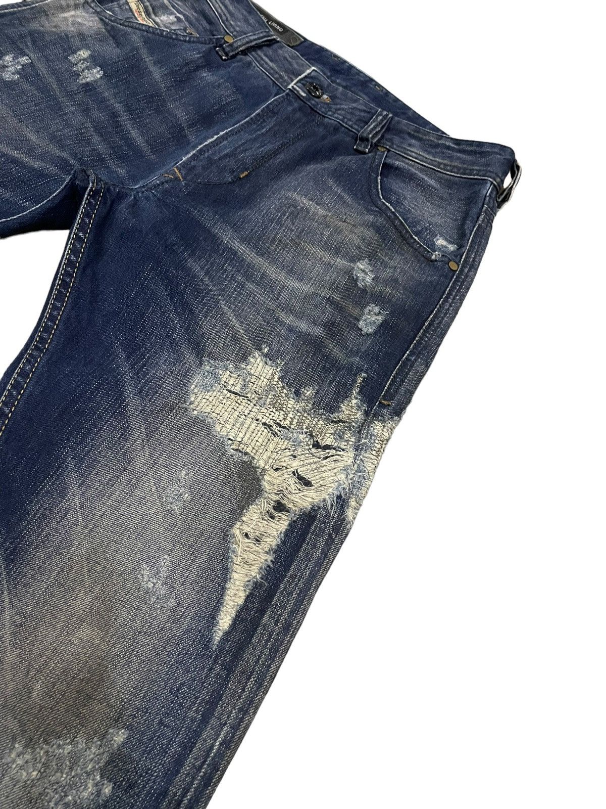 Diesel Vintage Diesel Denim Edit Blue Wash Distressed Style Jeans Size US 30 / EU 46 - 15 Thumbnail