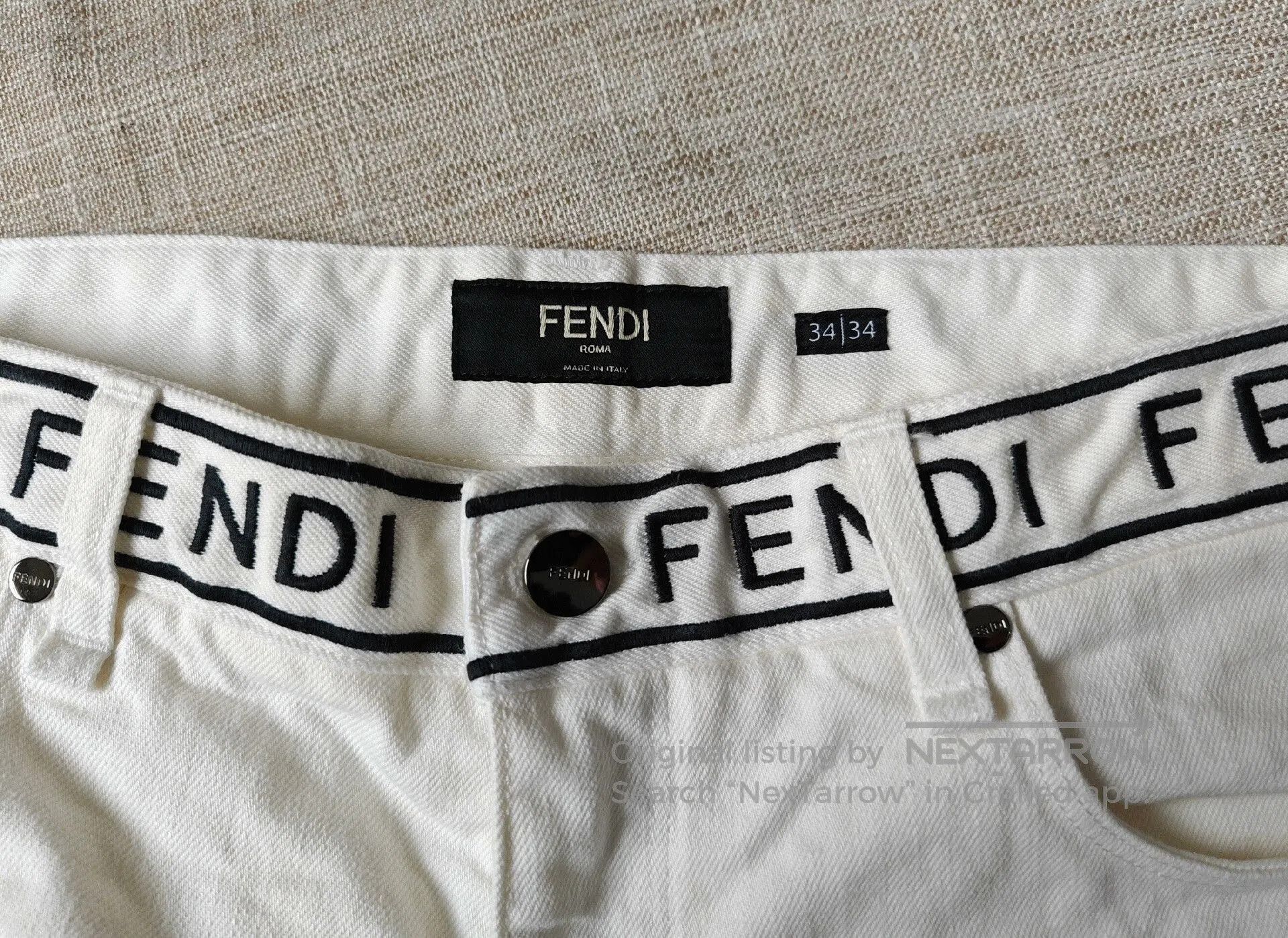 Fendi Fendi Men's White Casual Jeans. Size US 34 / EU 50 - 3 Thumbnail