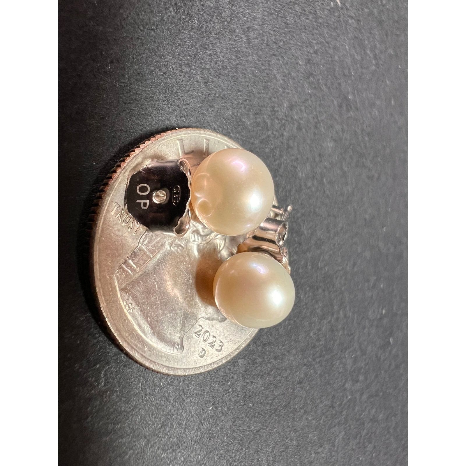 Other NEW white freshwater pearl stud earrings in sterling silver Size ONE SIZE - 4 Thumbnail