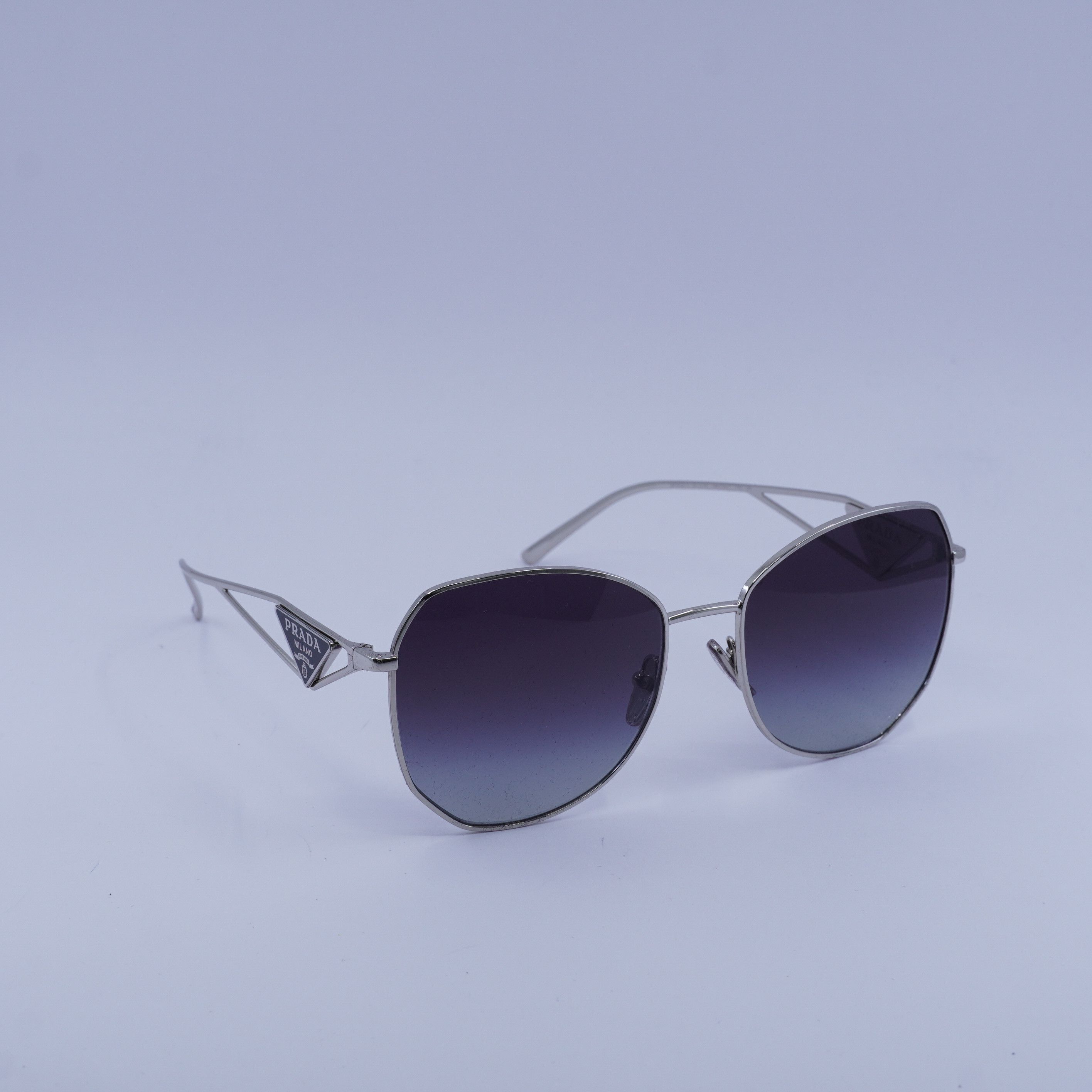Prada Women Sunglasses Silver Grey Gradient Geometric PR57YS 1BC5D1 BRAND NEW Prada PR 57YS 1BC5D1 Sunglasses - US main image 3