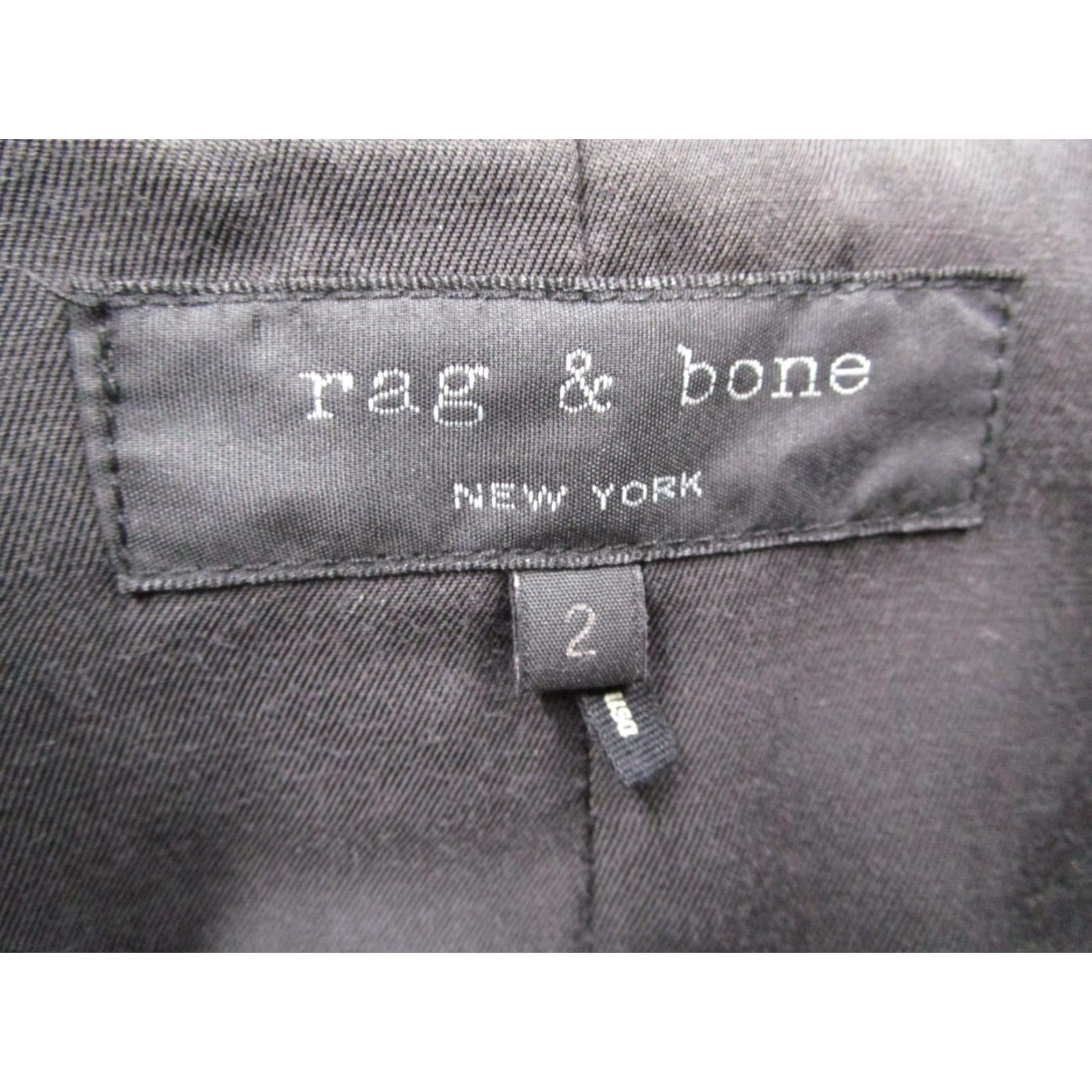 Rag & Bone Rag Bone Blazer Women 2 Black Arrow Print Bailey 2 Button Wool Blend Cotton Blend Jacket Cardigan? Size XS / US 0-2 / IT 36-38 - 2 Thumbnail