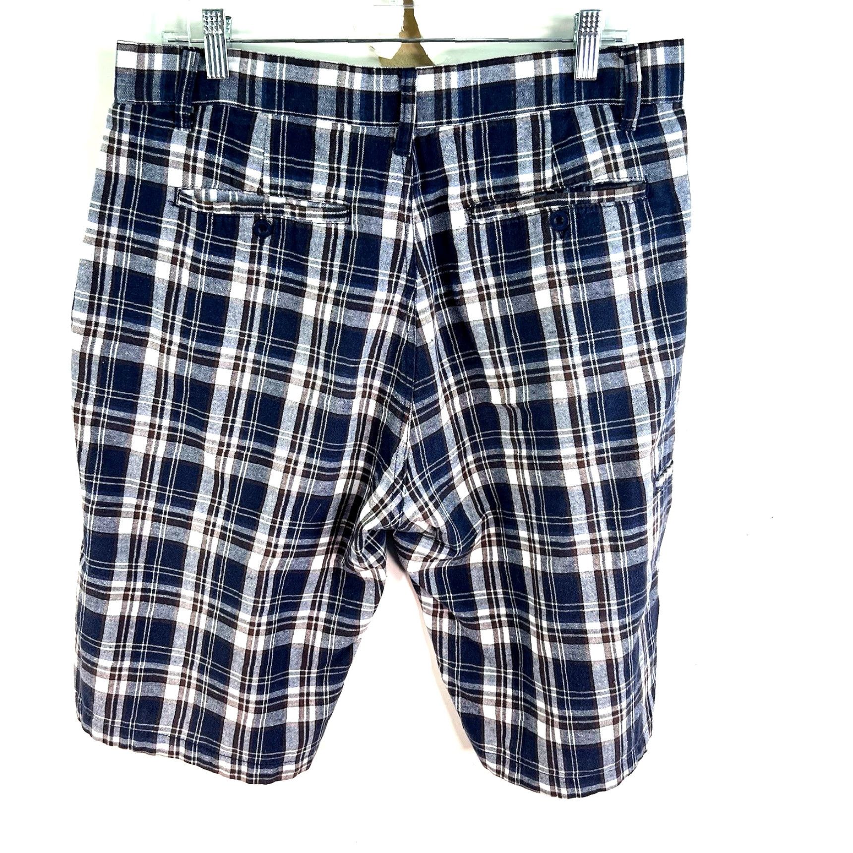 Vintage VINTAGE Vertigo Men's Board Shorts 34 Blue Plaid Skate Hip-Hop Bermuda Summer Casual Size US 34 / EU 50 - 5 Thumbnail