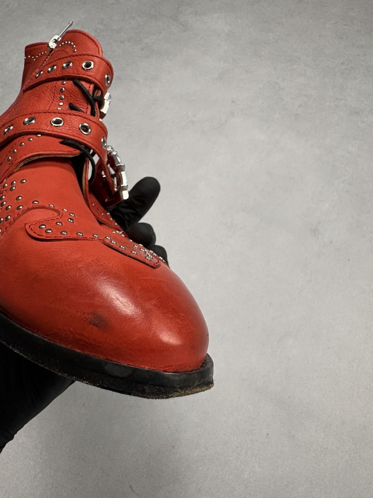 Other Air & Grace London Red Western Buckle Leather Boots 43 West Size US 10 / EU 43 - 20 Thumbnail