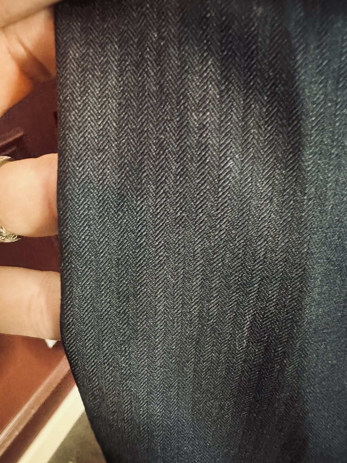 Burberry Navy blue herringbone striped wool MiUSA jacket Size 38R - 3 Thumbnail