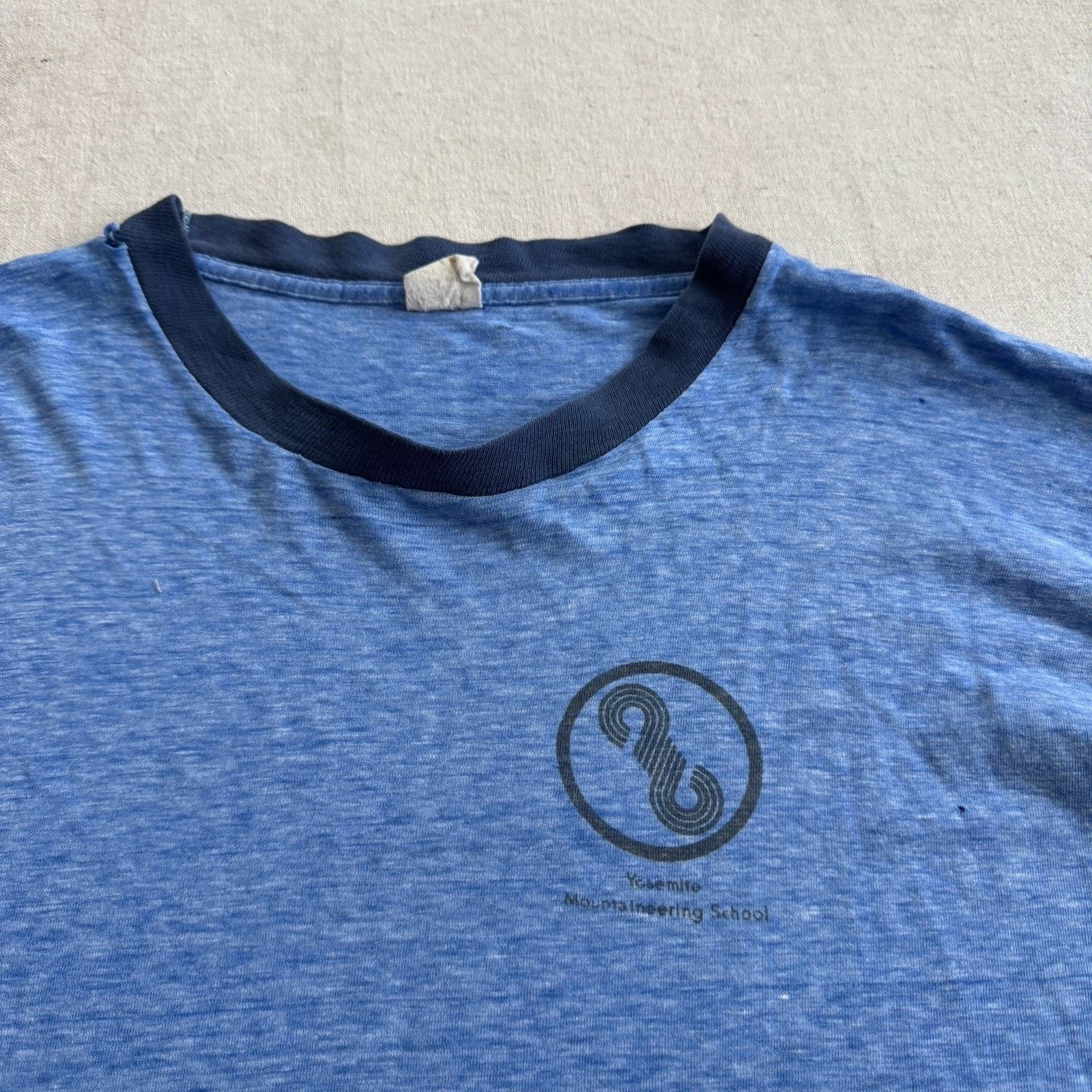Vintage Vintage Go Climb A Rock Ringer Shirt Yosemite Mayo Spruce Size US XL / EU 56 / 4 - 5 Thumbnail