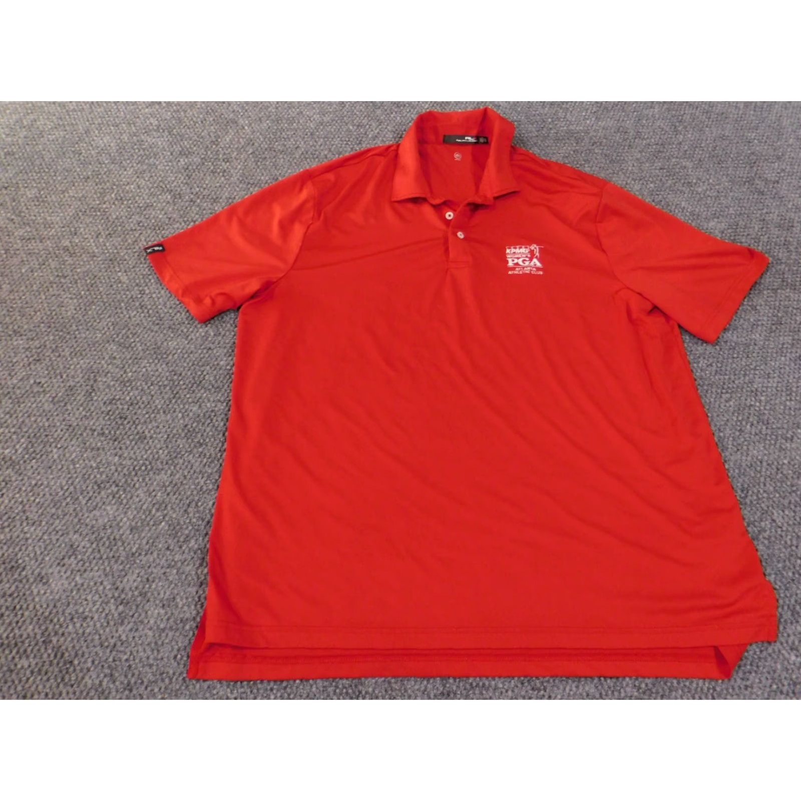 RLX Ralph Lauren RLX Ralph Lauren Polo Shirt XL Red Mens stretch golf polyester solid short sleeve collared logo Size US XL / EU 56 / 4 - 3 Thumbnail