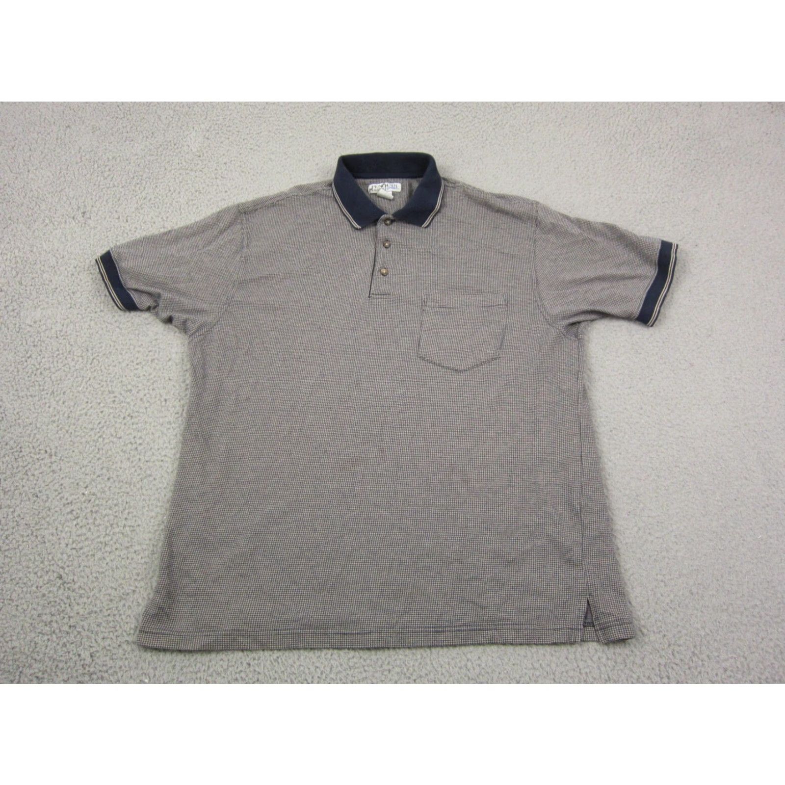 Vintage VINTAGE Penguin Polo Shirt Mens XL Blue Houndstooth 60s 70s Golf Polo Shirt Size US XL / EU 56 / 4 - 2 Thumbnail