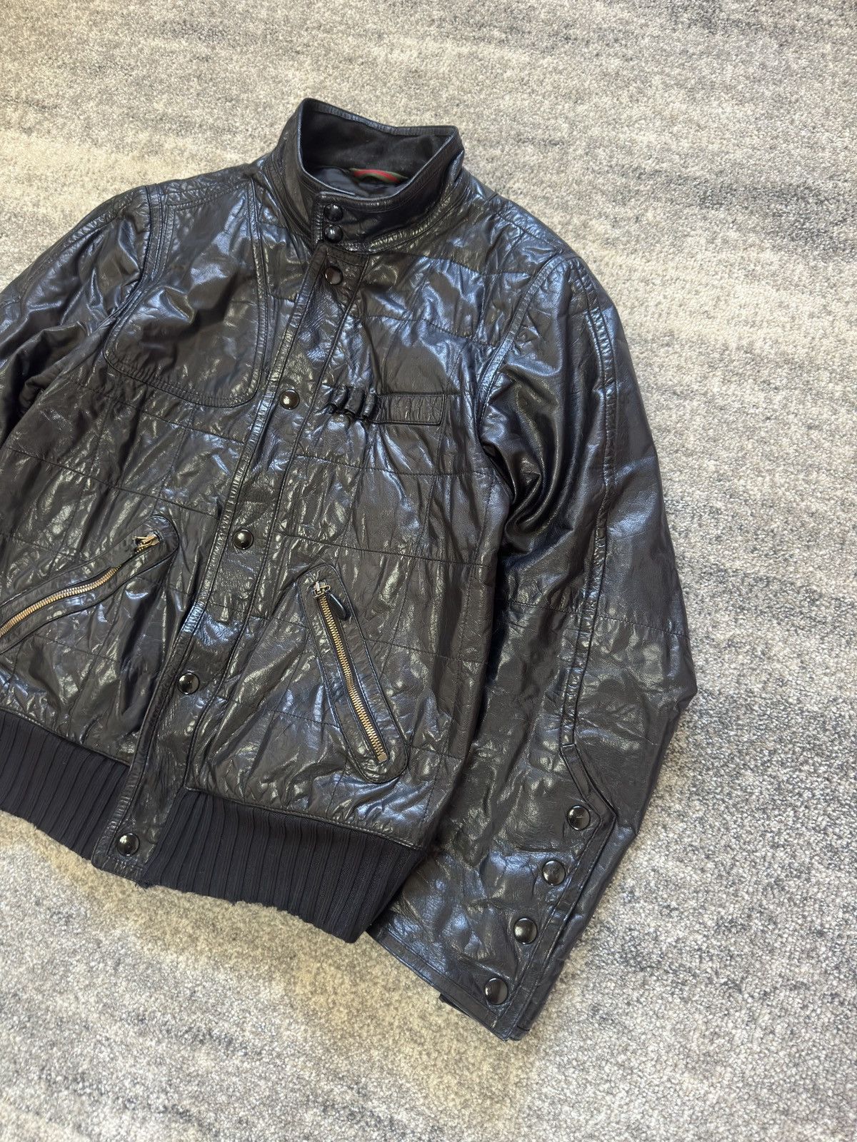Gucci Gucci vintage leather jacket tom ford years Size US L / EU 52-54 / 3 - 2 Thumbnail