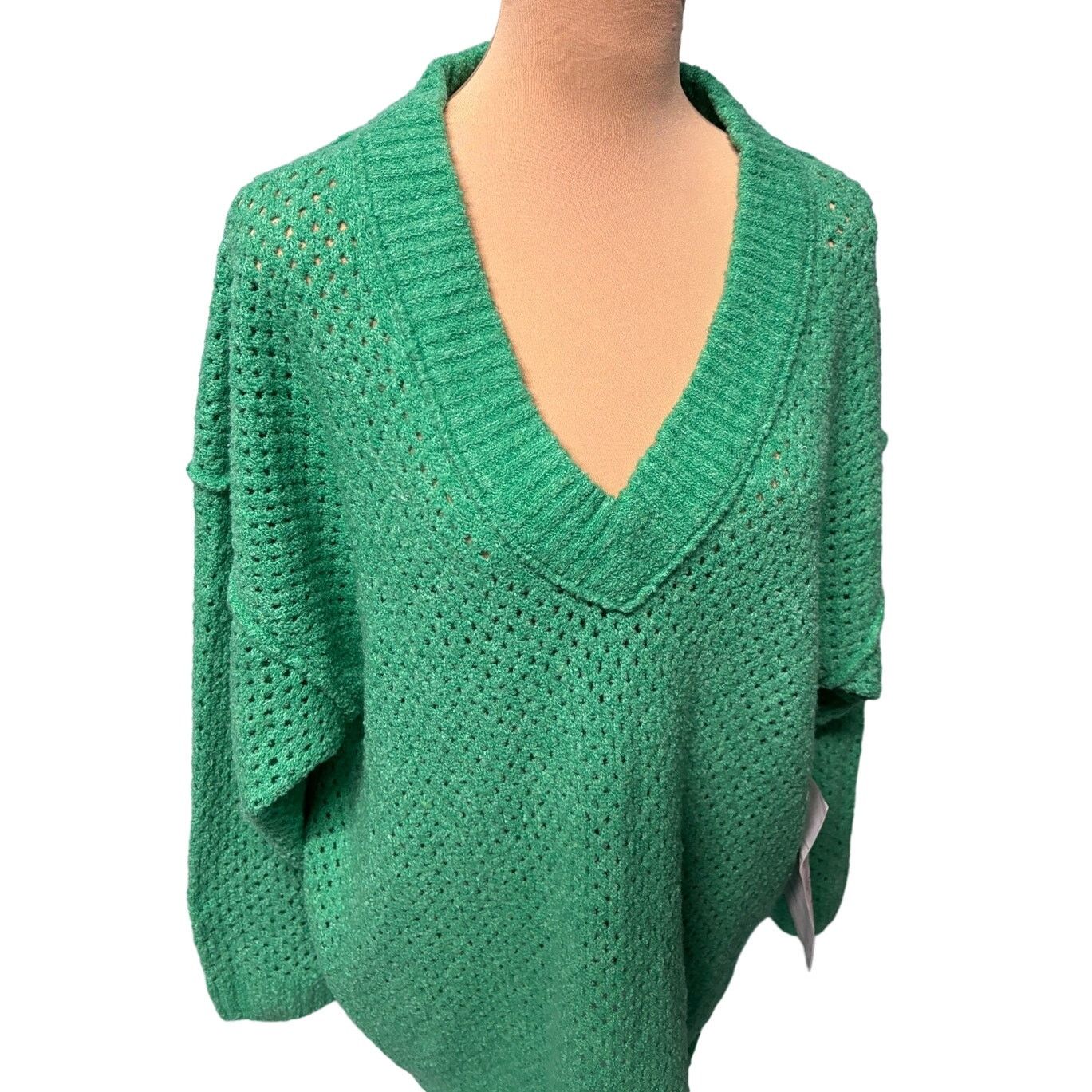Other AERIE Women’s Open Weave Oversized V-Neck Sweater | Size M Size M / US 6-8 / IT 42-44 - 1 Thumbnail
