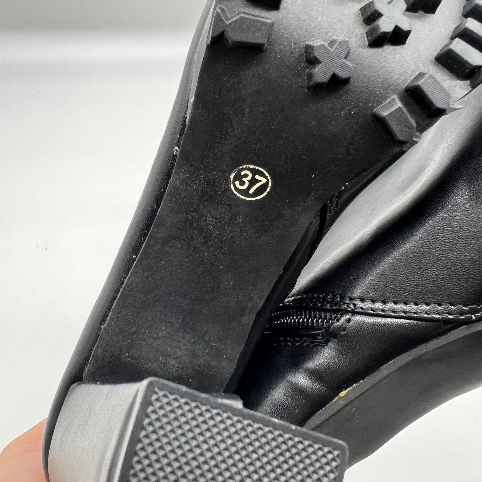 Other Chunky High Heel Booties Zipper Platform Open Toe Ankle Size US 6.5 / IT 36.5 - 9 Thumbnail